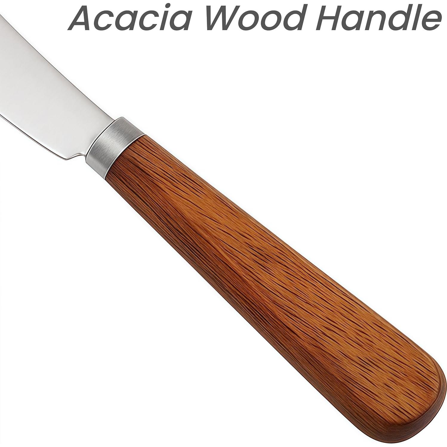 Juego de 2 cuchillos para mantequilla LacusMare - Acacia, 17.78 cm