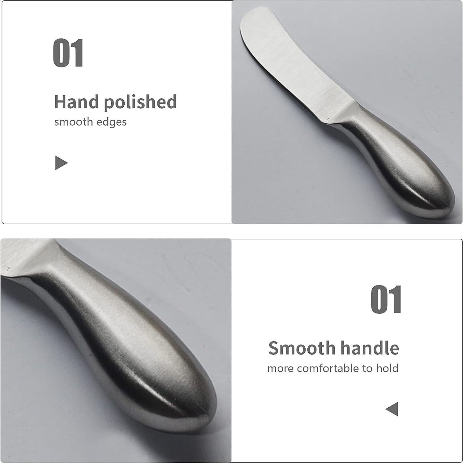 Cuchillos para Untar Mantequilla y Queso Hetenoyo 2 Piezas