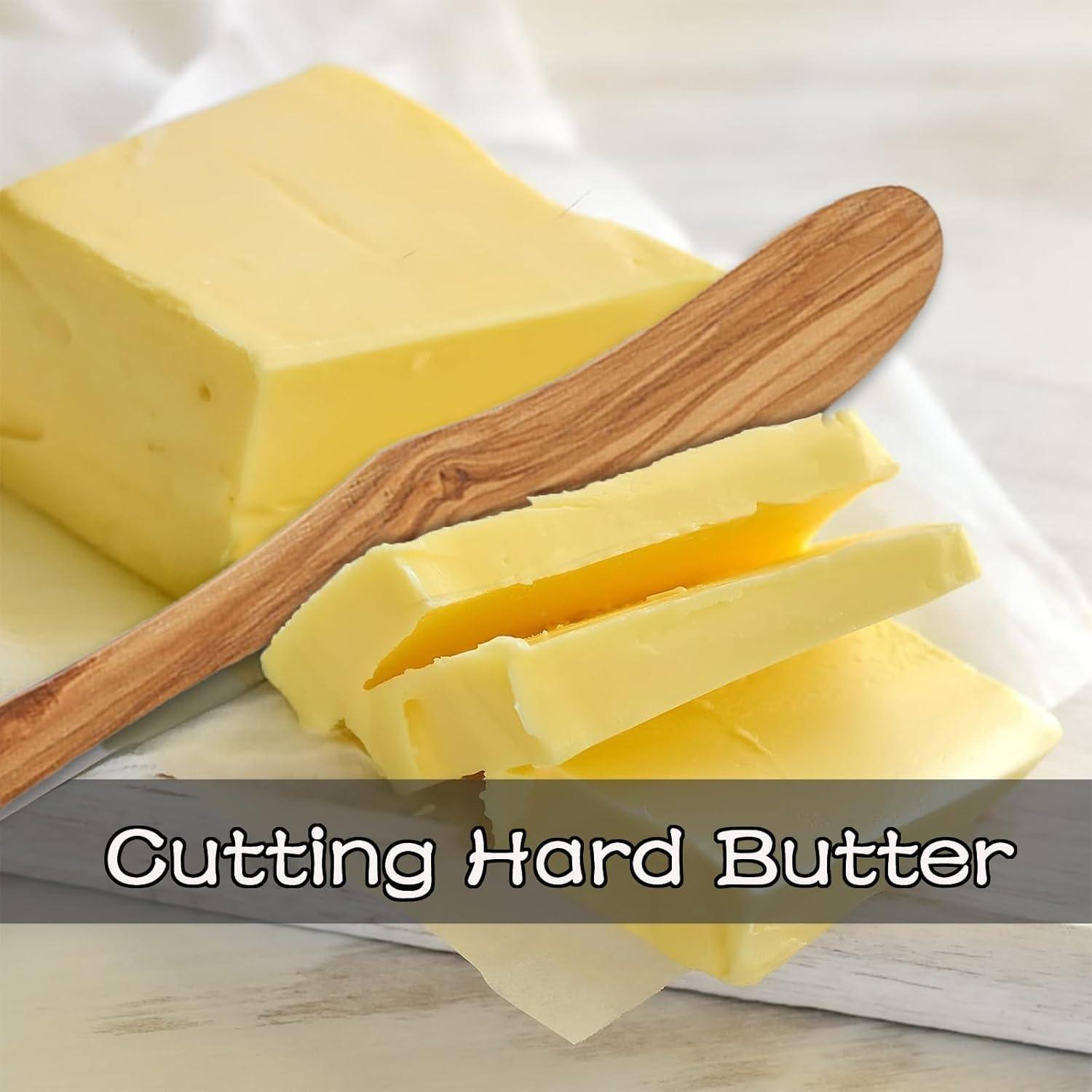 Juego de 3 Espátulas de Mantequilla FHUMMYBT de Madera de Olivo 17.5 cm