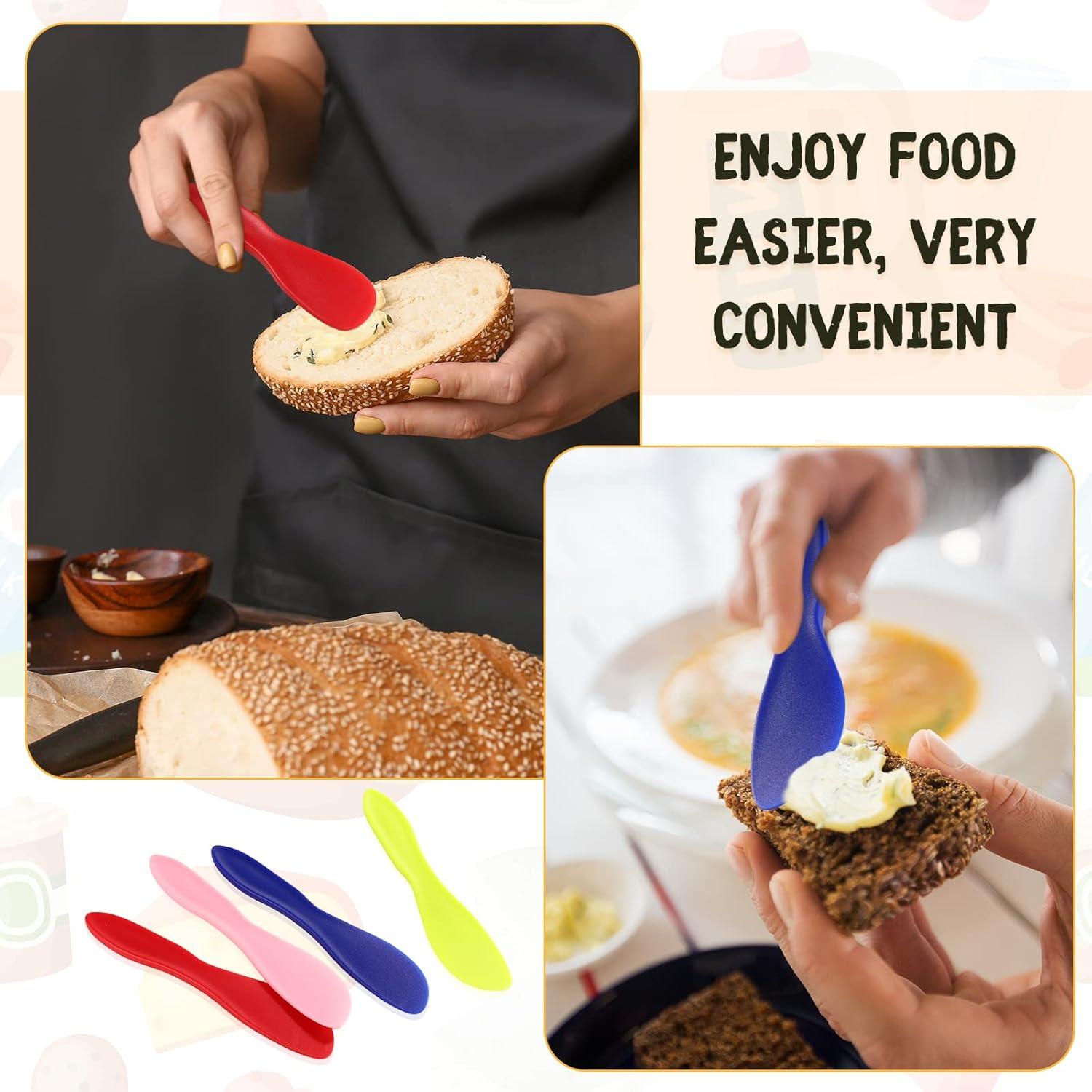 16 Cuchillos de Mantequilla de Plástico Kritkin Multicolor