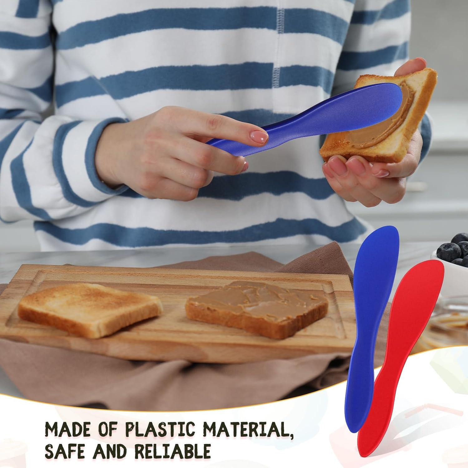 16 Cuchillos de Mantequilla de Plástico Kritkin Multicolor