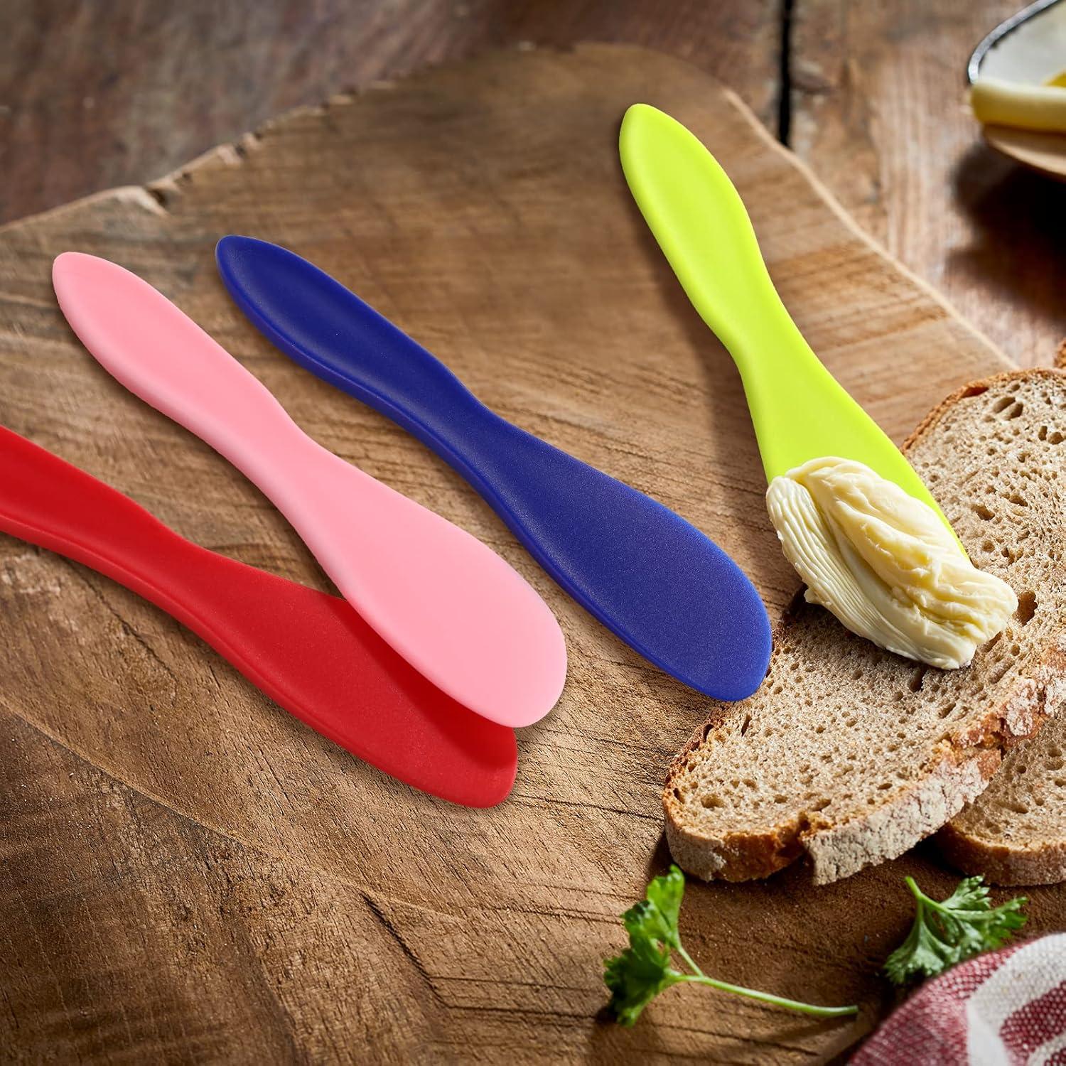 16 Cuchillos de Mantequilla de Plástico Kritkin Multicolor