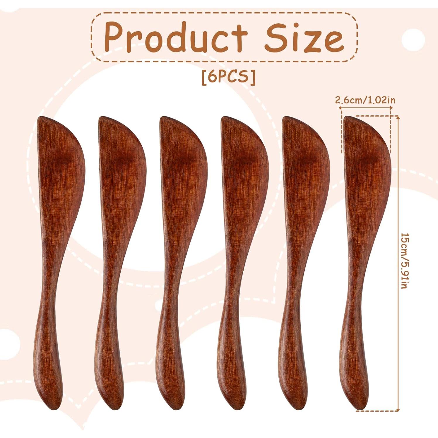 Juego de 6 Cuchillos de Mantequilla de Madera Molain 15 cm