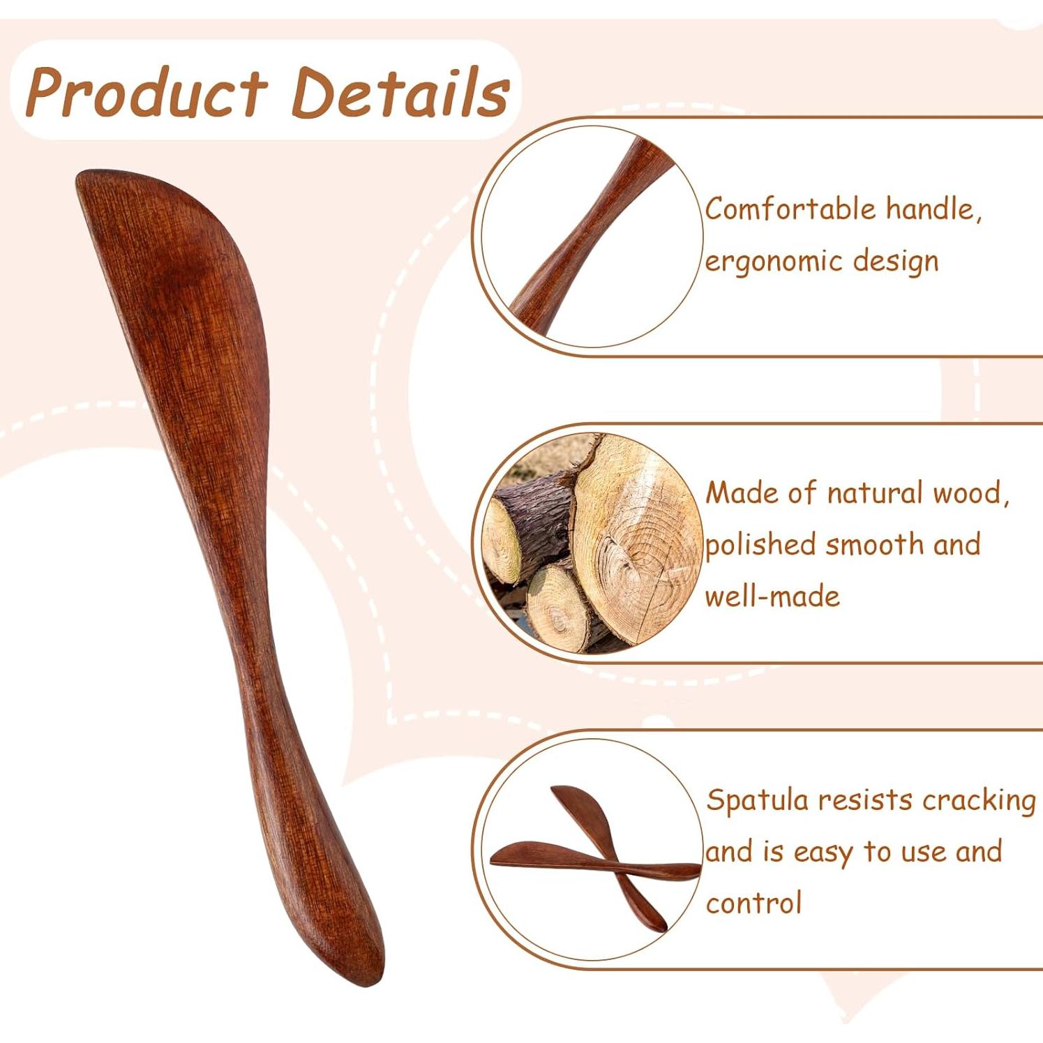 Juego de 6 Cuchillos de Mantequilla de Madera Molain 15 cm