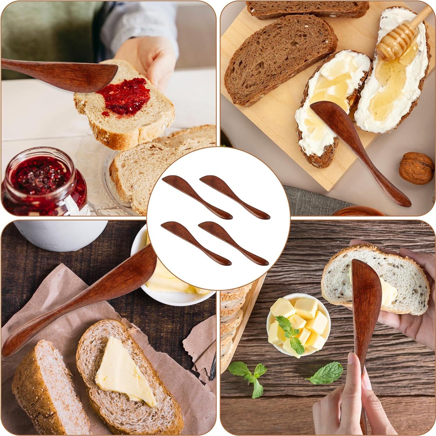 Juego de 6 Cuchillos de Mantequilla de Madera Molain 15 cm