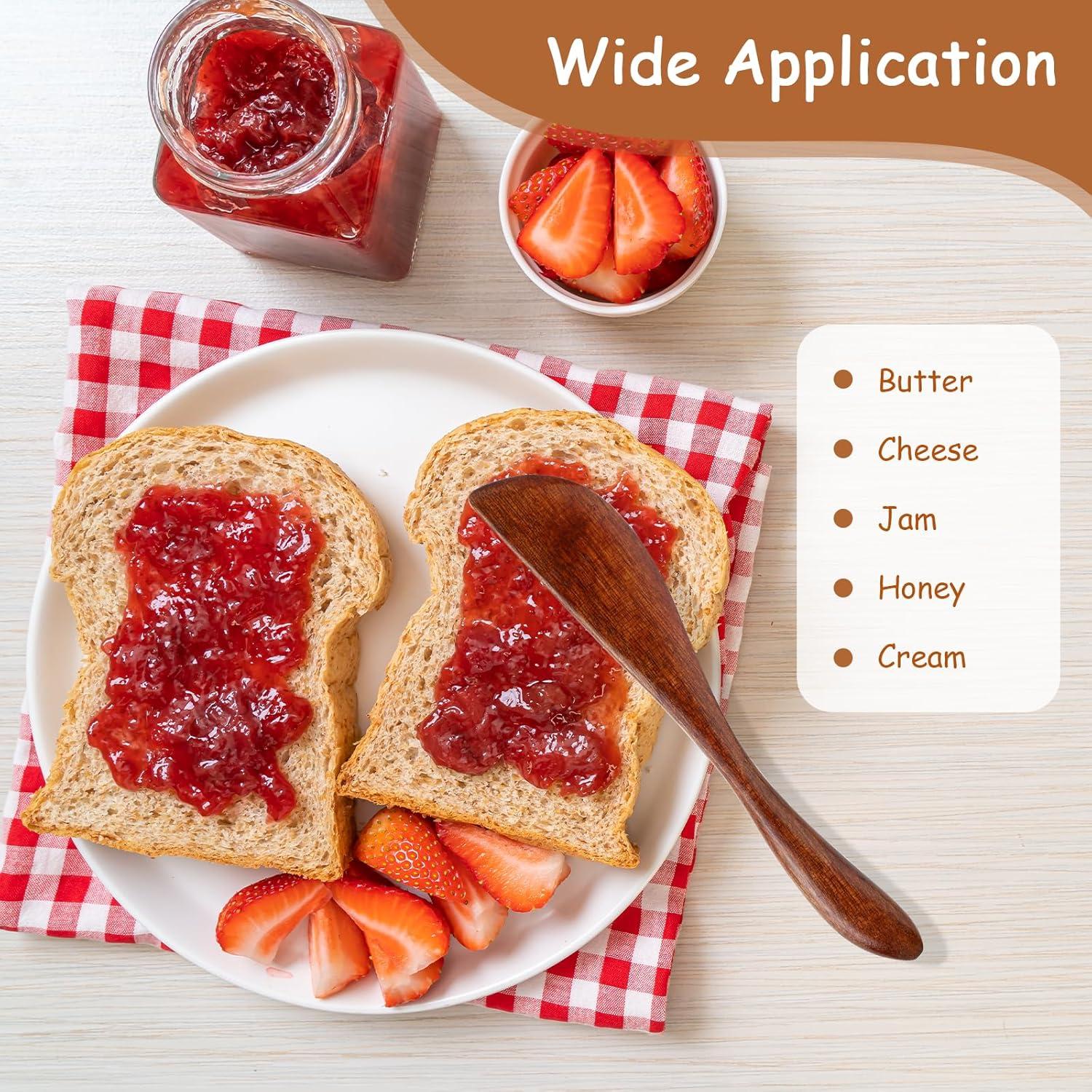 Juego de 6 Cuchillos de Mantequilla de Madera Molain 15 cm