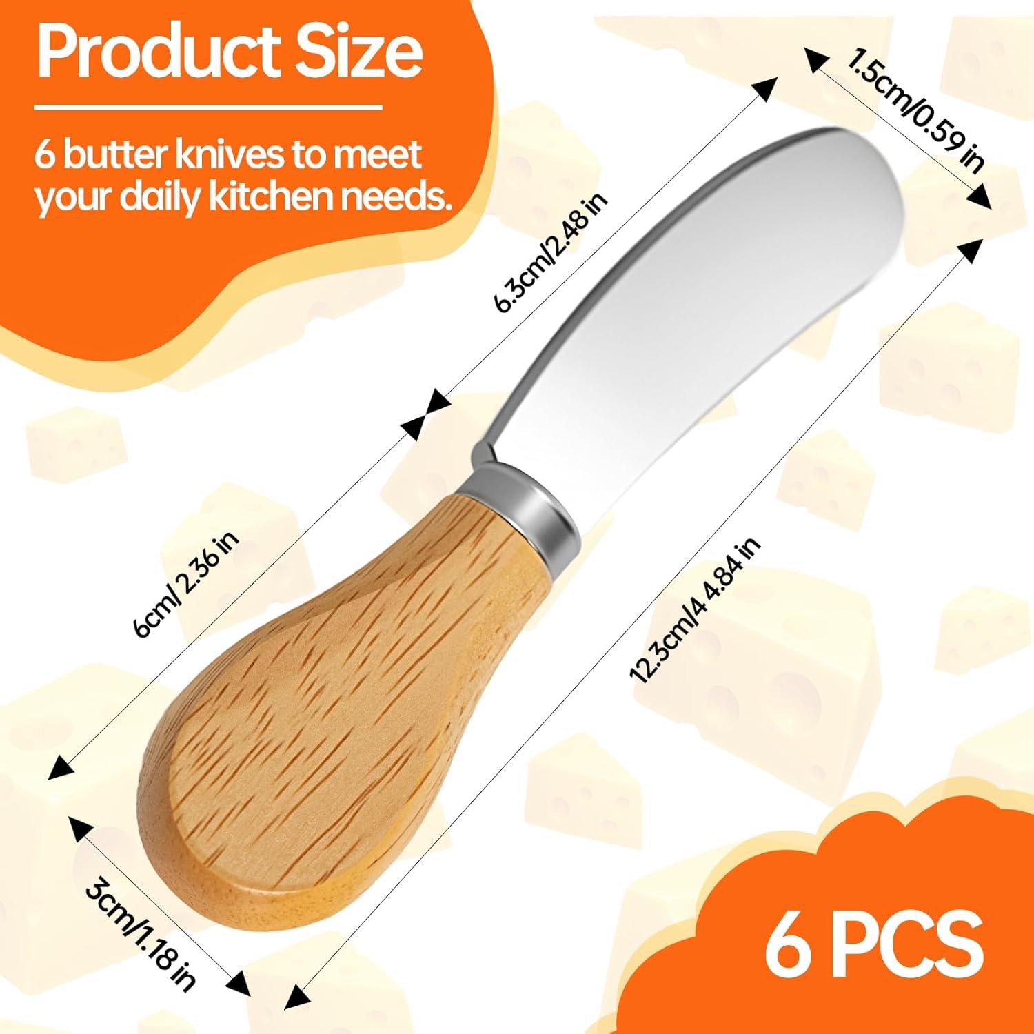 Set de Cuchillos para Queso 6 Piezas Darlingao - Acero Inoxidable