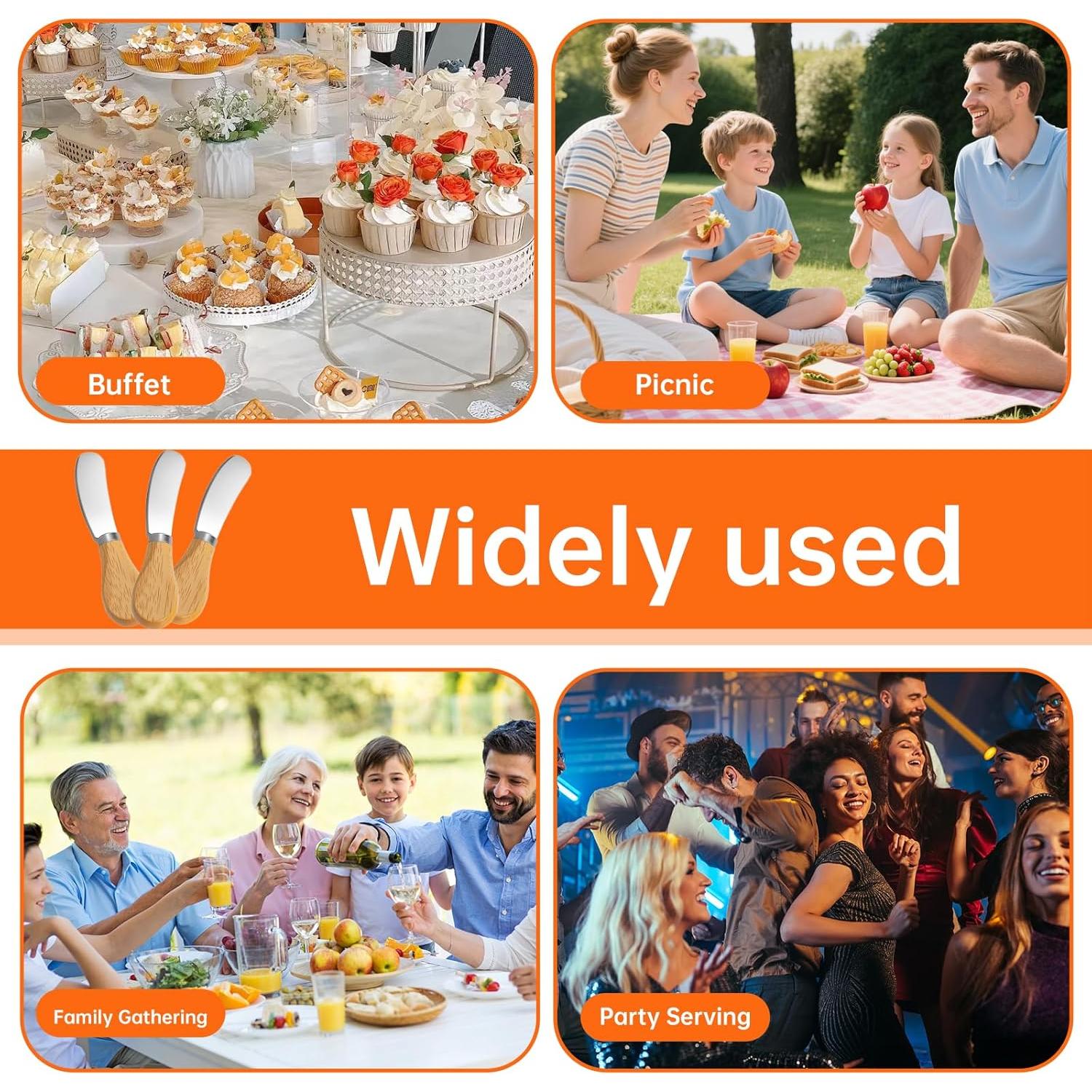 Set de Cuchillos para Queso 6 Piezas Darlingao - Acero Inoxidable