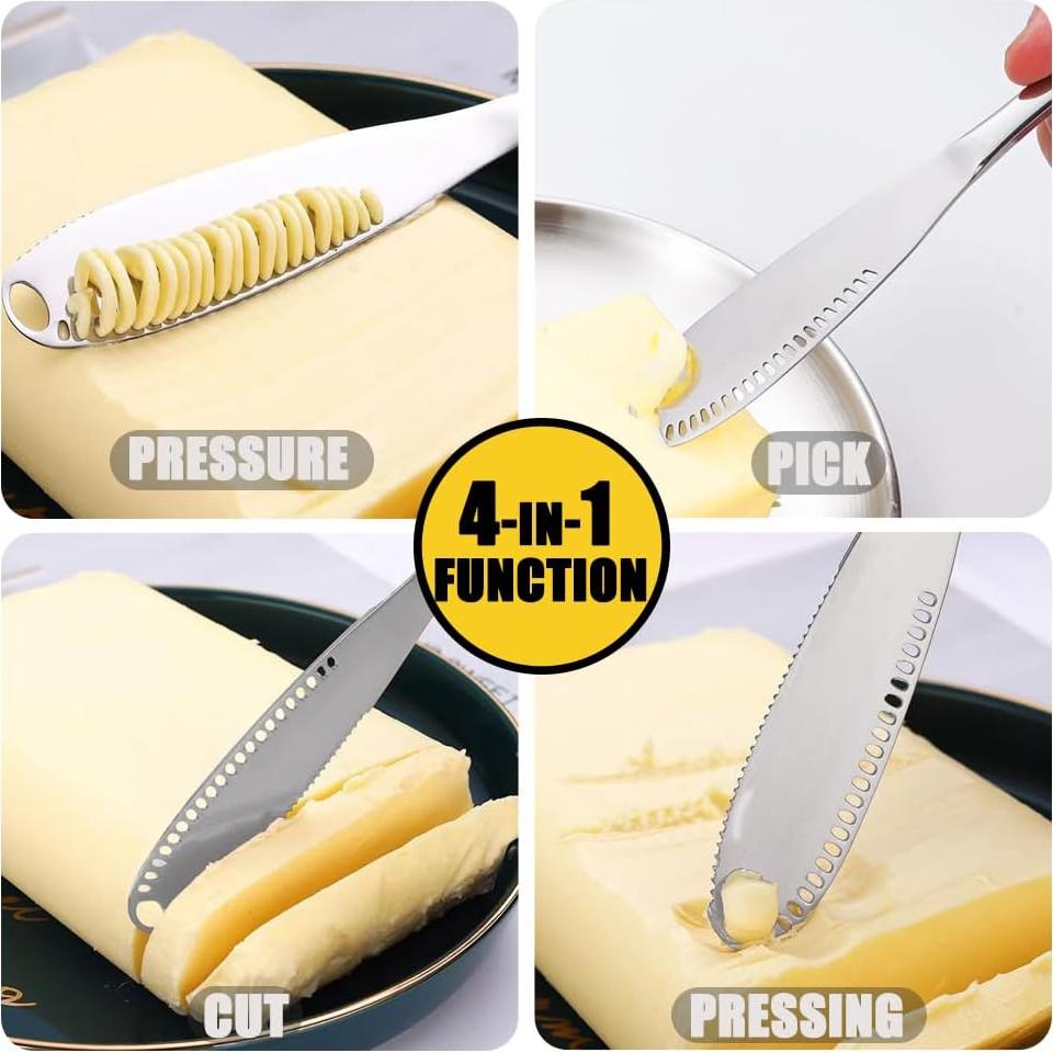 Juego de cuchillos para mantequilla Genérico 3 piezas acero inoxidable