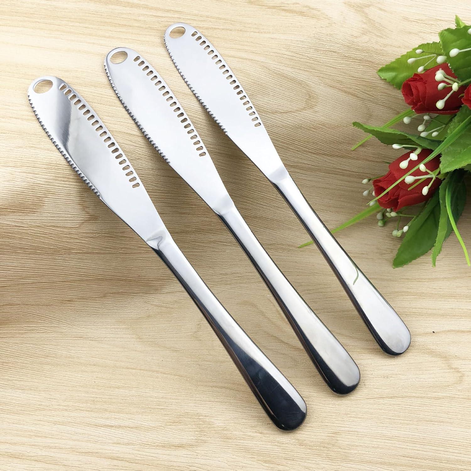 Juego de cuchillos para mantequilla Genérico 3 piezas acero inoxidable