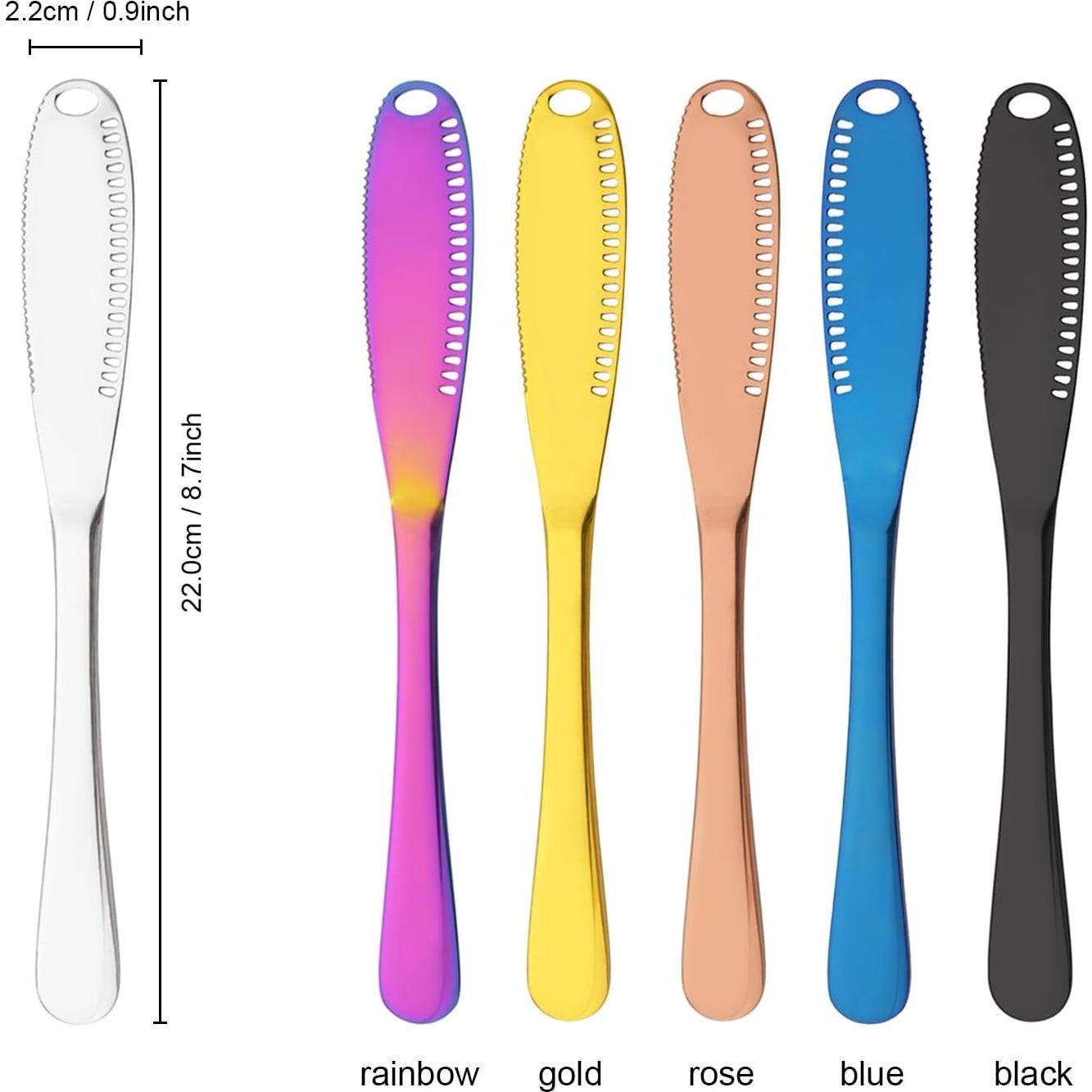 Juego de 8 cuchillos para mantequilla Uniturcky 22cm acero inoxidable