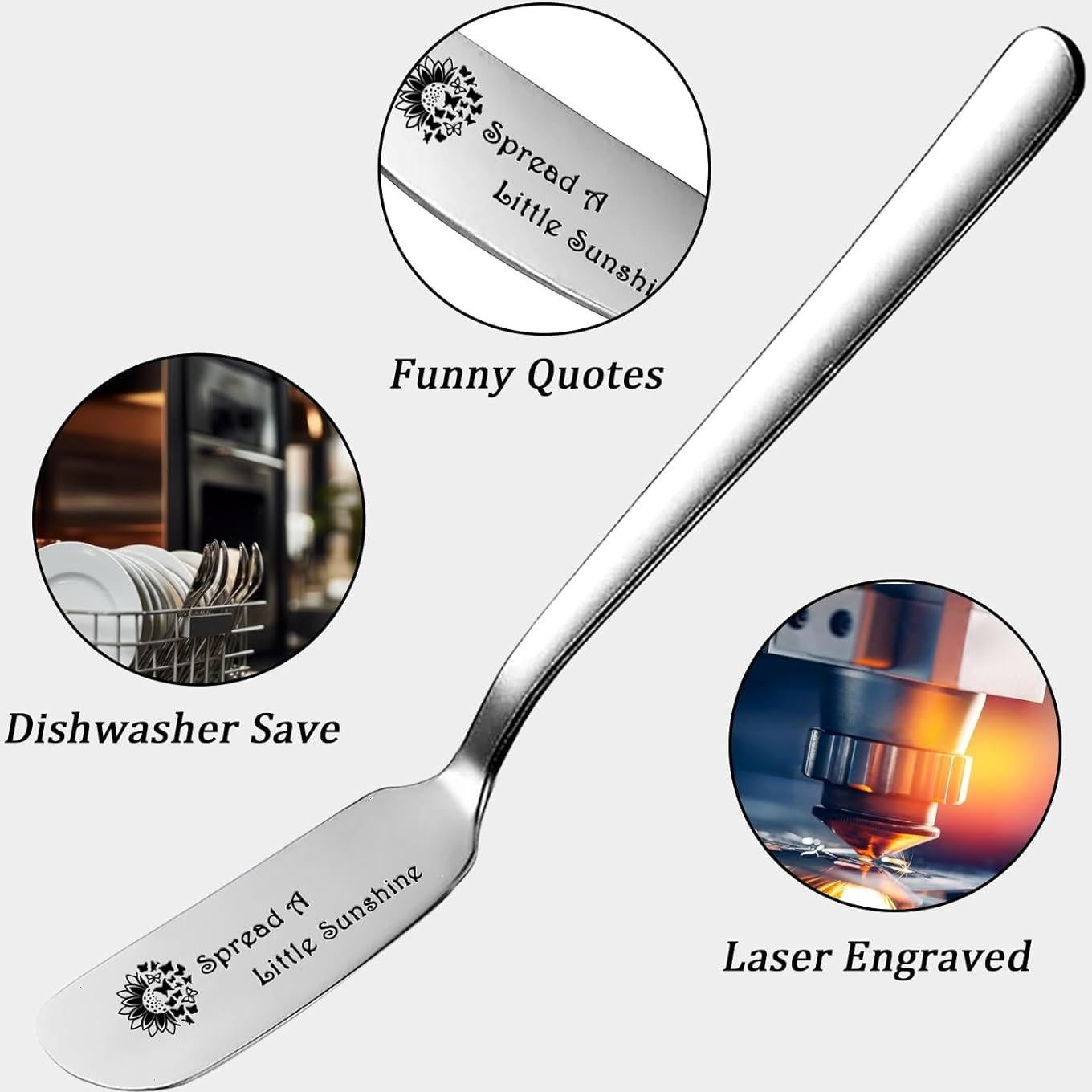 Cuchillo para Mantequilla Odoor Fan Grabado Humorístico 16.5 cm