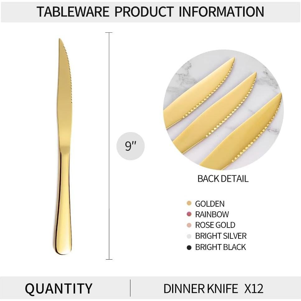 Juego de cuchillos de carne 12 piezas Xingjiake Acero Inoxidable