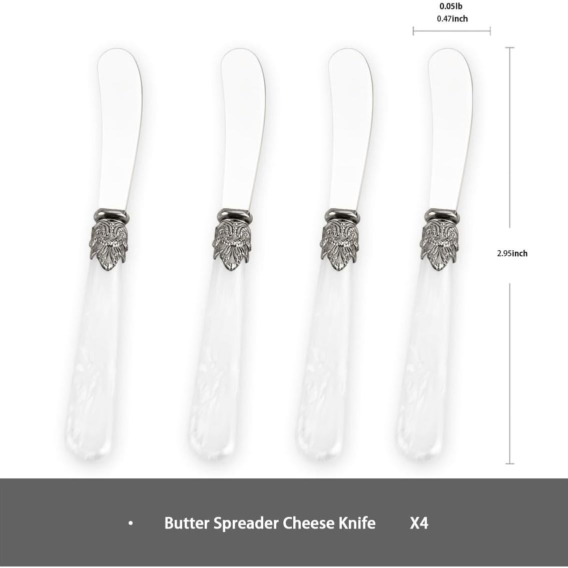 Set de 4 cuchillos para untar mantequilla XIAOCORI acero inoxidable