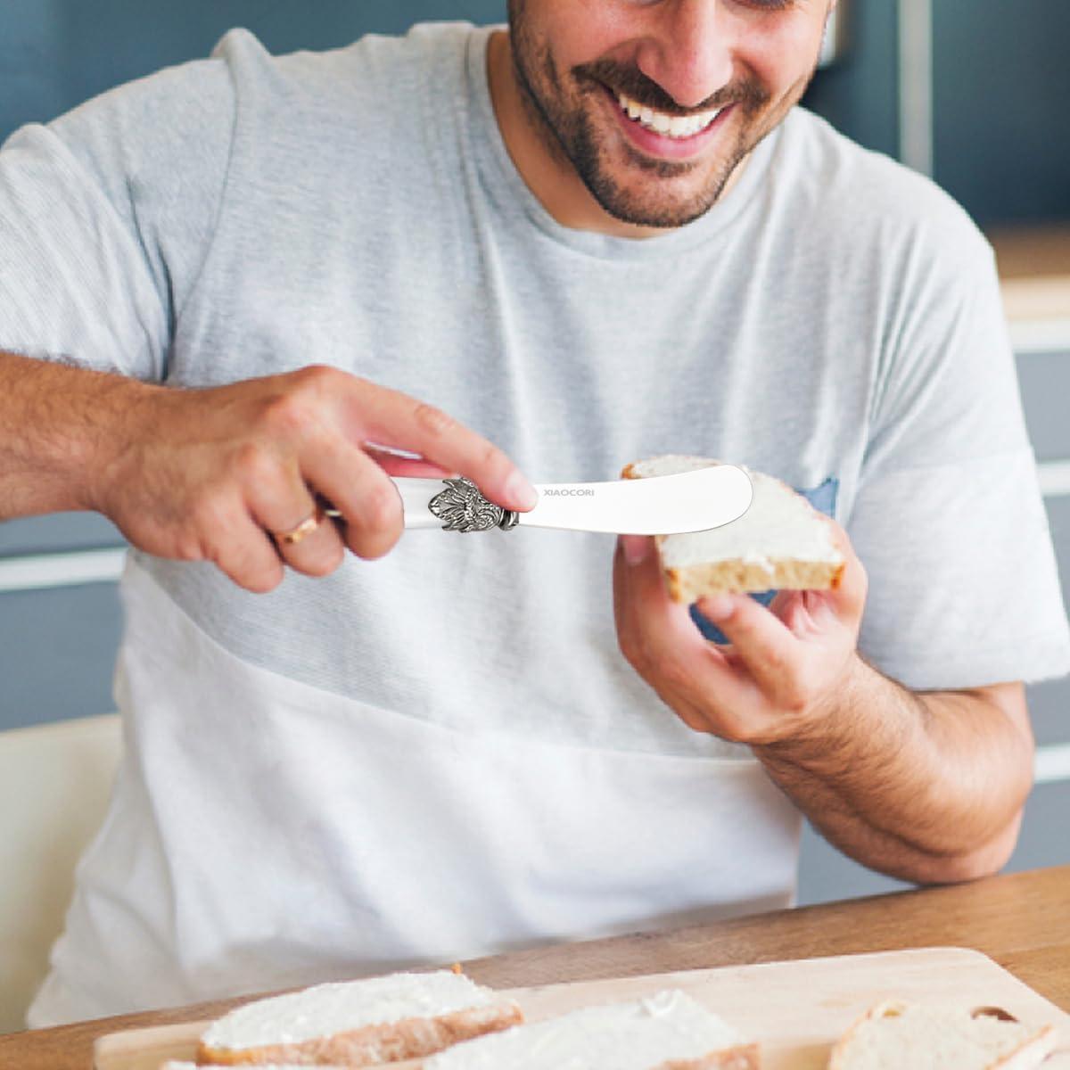 Set de 4 cuchillos para untar mantequilla XIAOCORI acero inoxidable