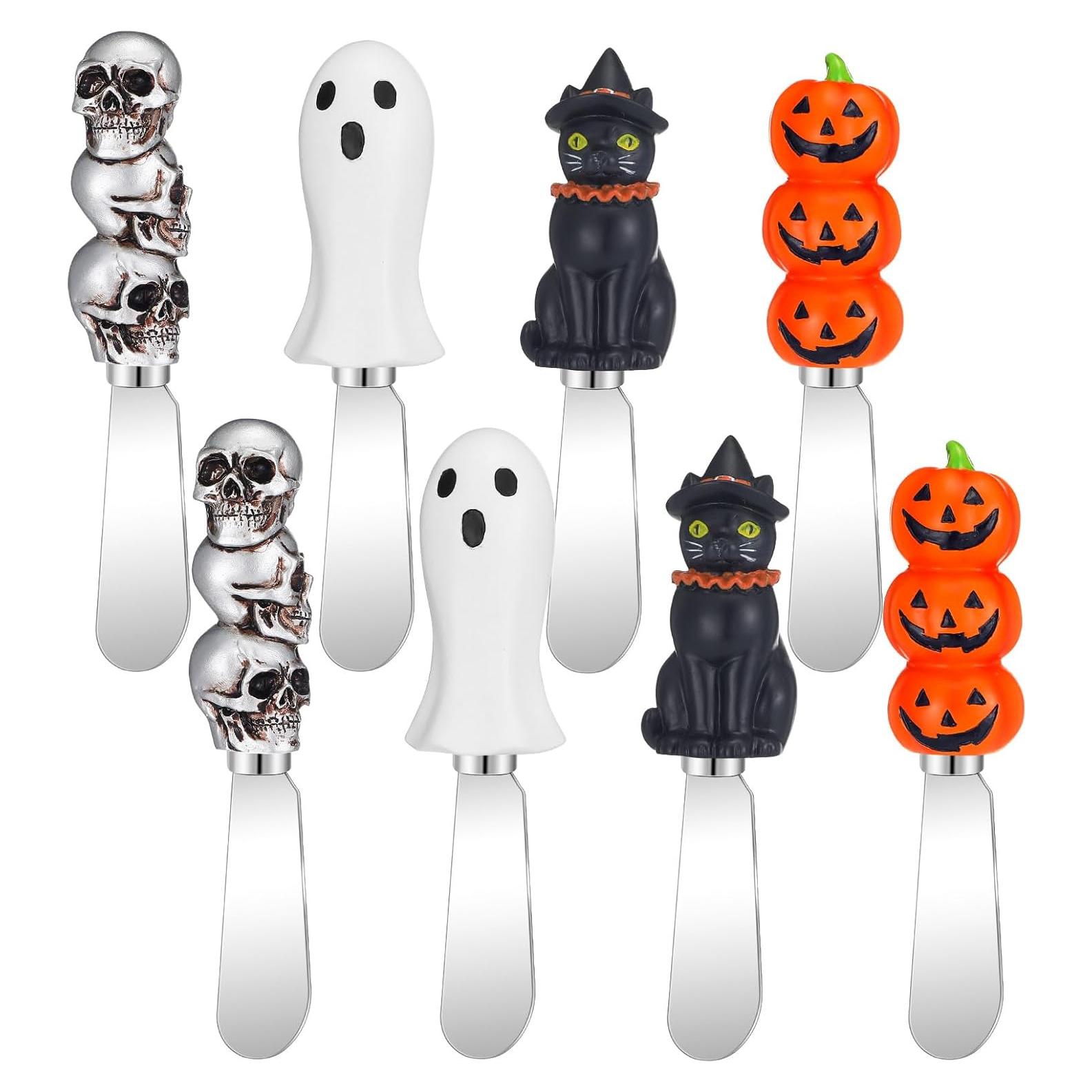 Set 8 Espátulas de Queso Halloween Lasnten - Acero Inoxidable