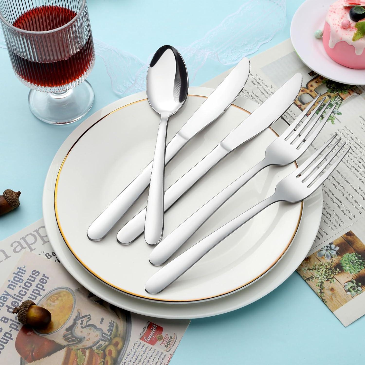 Juego de 24 Piezas de Cubiertos Gymdin - Acero Inoxidable Pulido