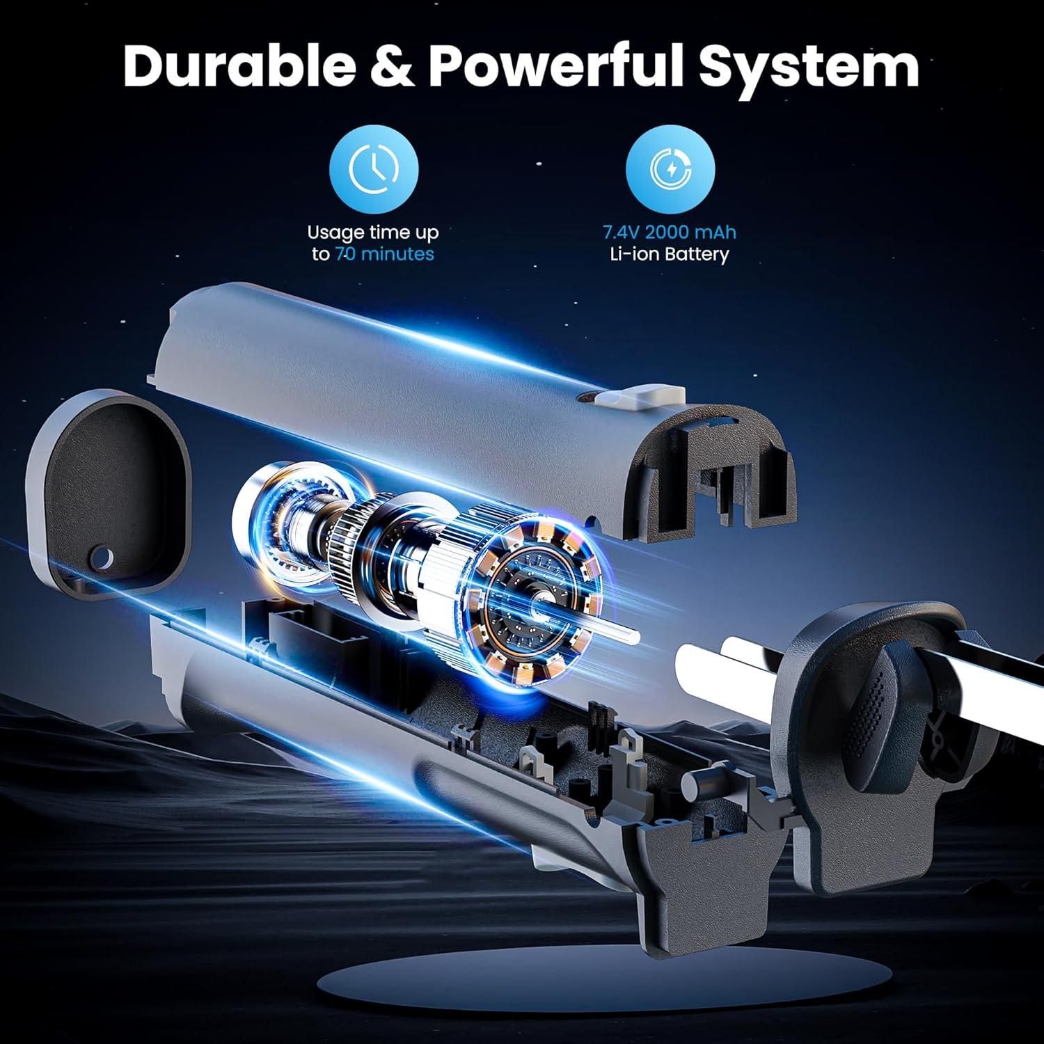 Cuchillo Eléctrico Inalámbrico DUSSAL 48.94 cm 4 Cuchillas Acero