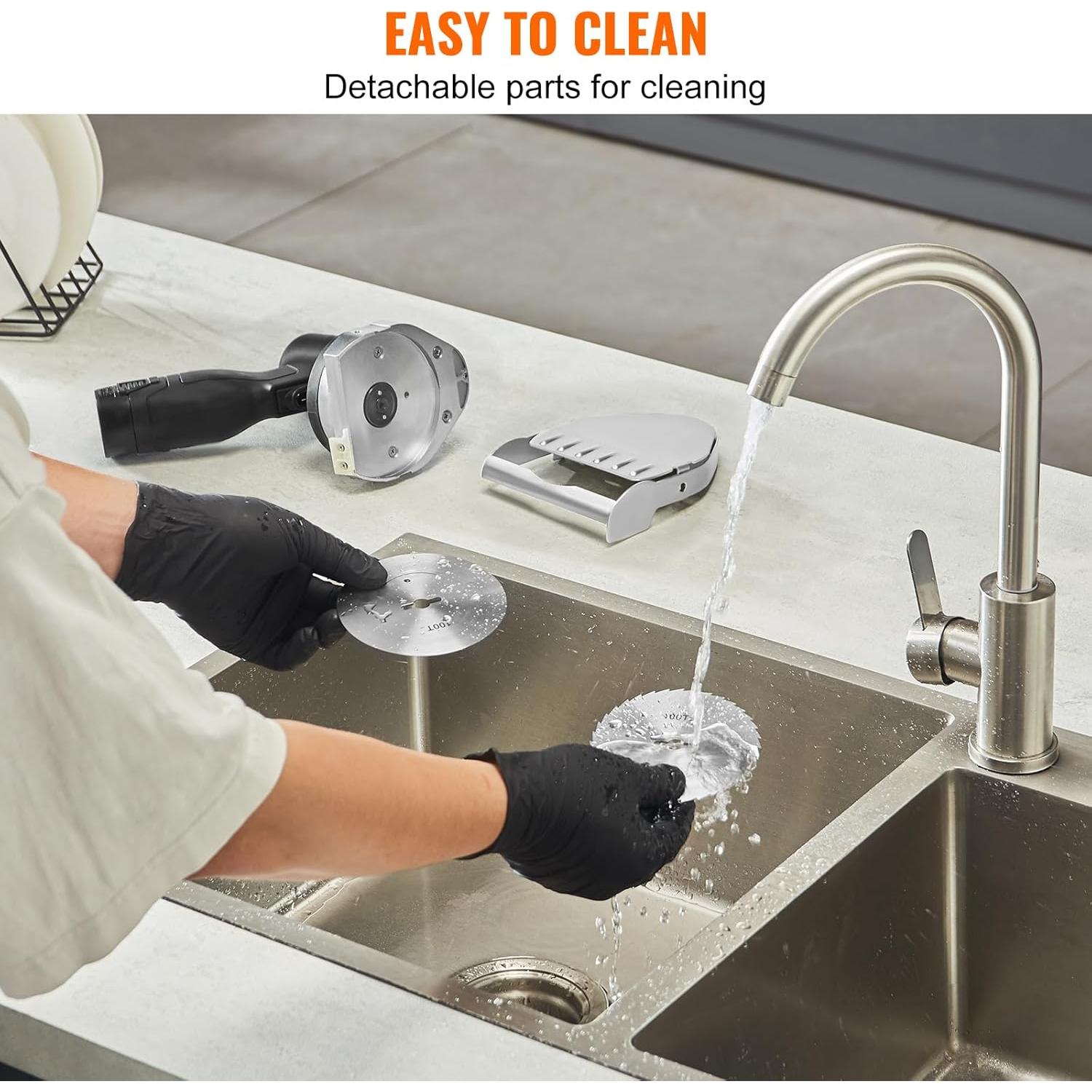 Cuchillo de Shawarma Eléctrico VEVOR 80W Inalámbrico Ajustable