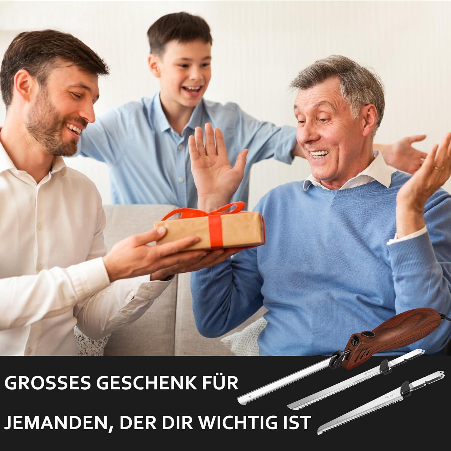 Cuchillo Eléctrico MOVNO ReciproSlicer 60, 2 Hojas Acero Inoxidable