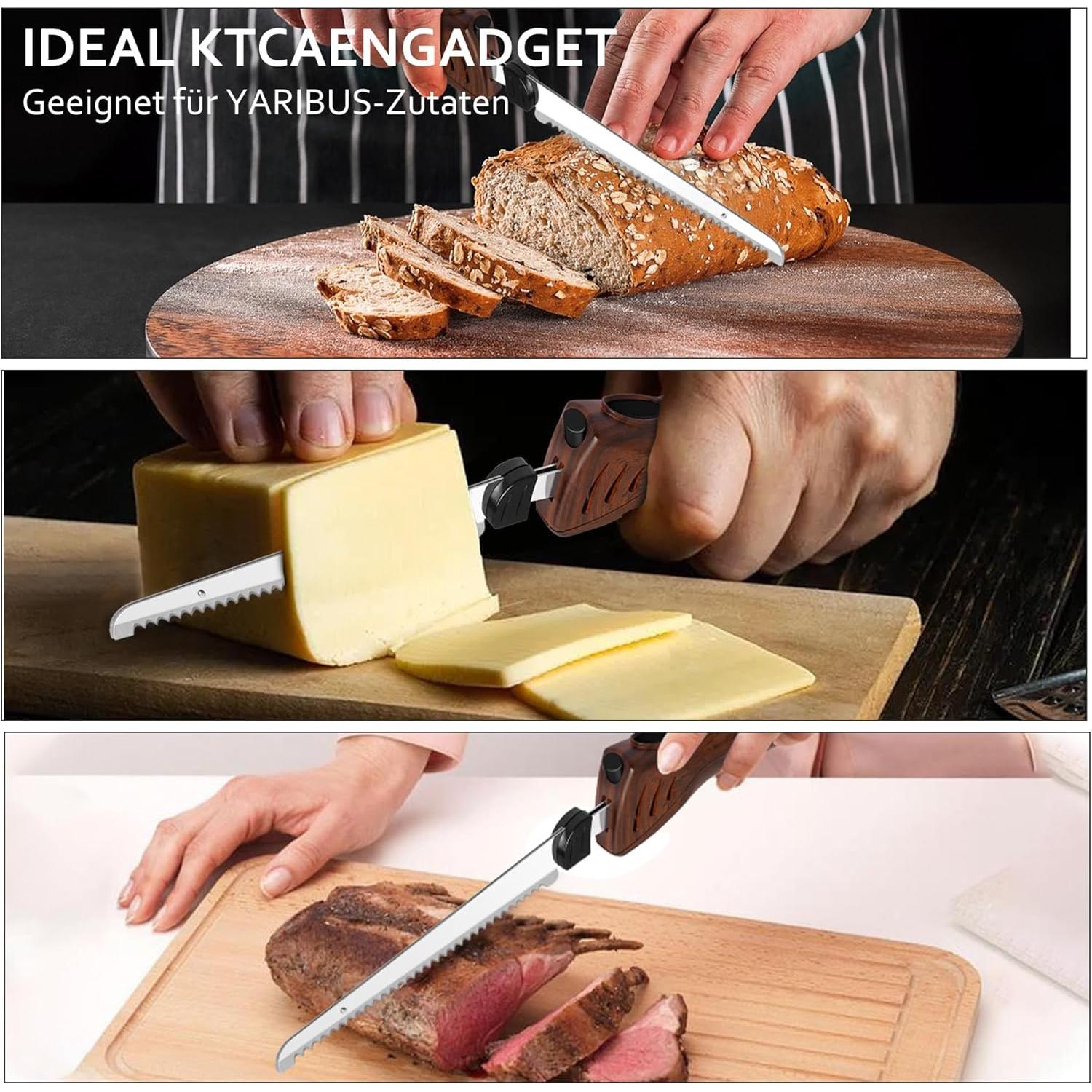 Cuchillo Eléctrico MOVNO ReciproSlicer 60, 2 Hojas Acero Inoxidable