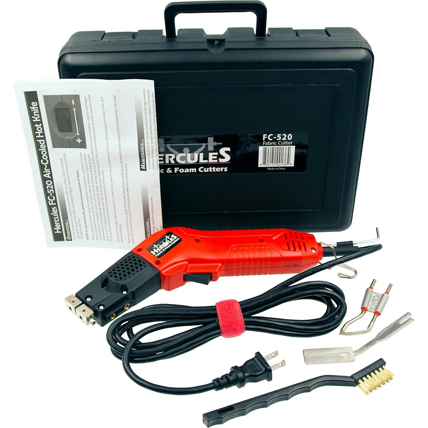 Cortador de Tela Eléctrico Hercules FC-520 120W con 15 Temperaturas