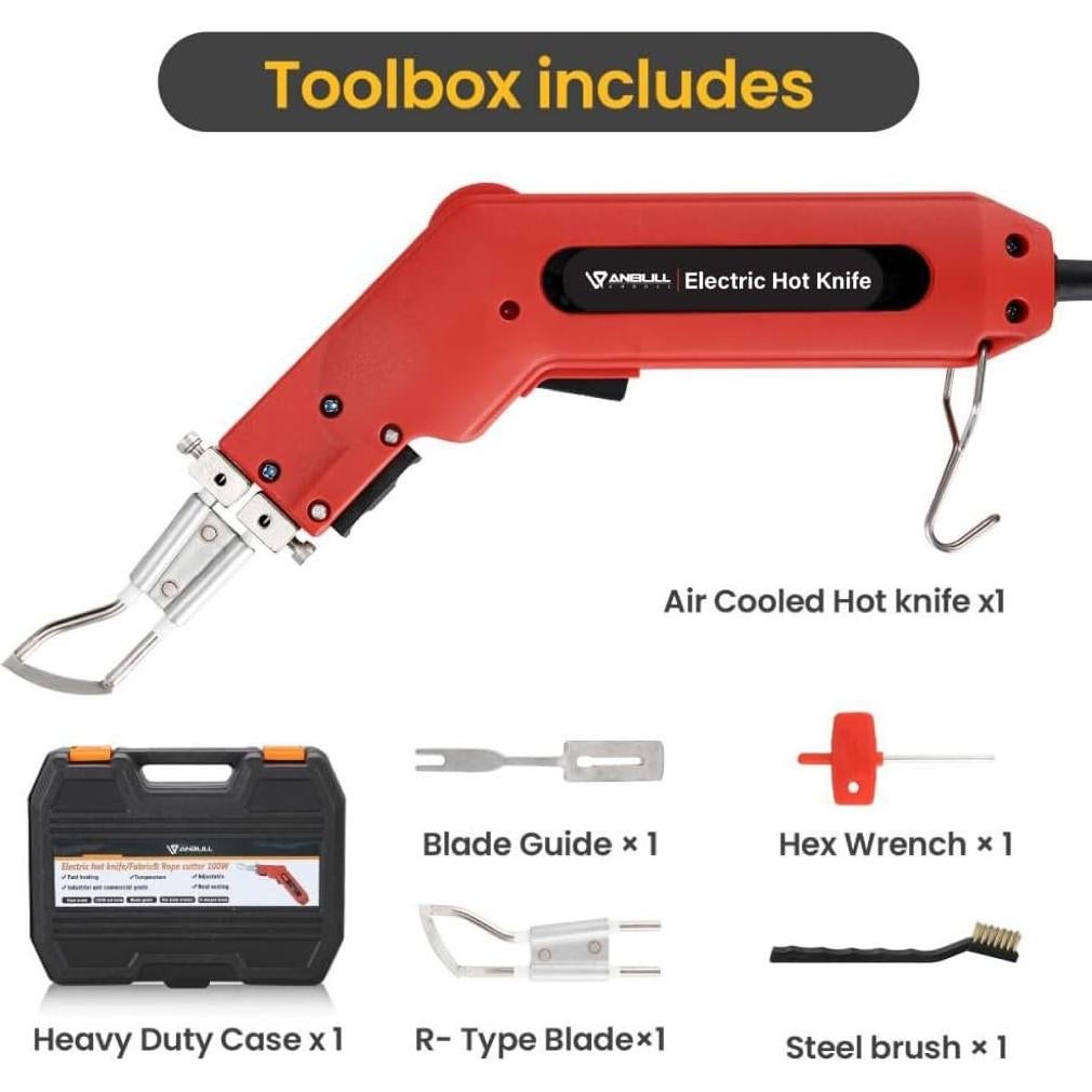 Cortador de Tela Eléctrico Anbull 100W con Cuchilla Ajustable