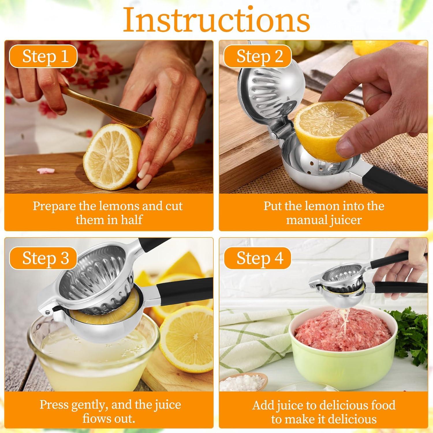 Exprimidor Manual de Limón YMKWZ de Acero Inoxidable 304