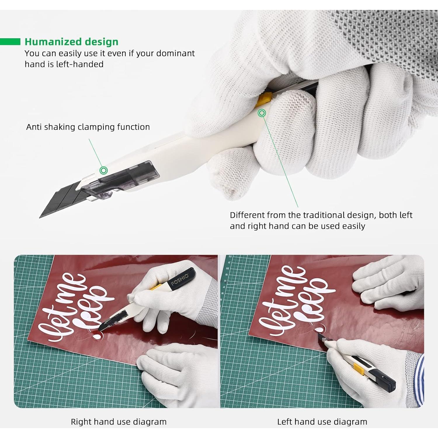 Cuchillo Utilitario Retráctil FOSHIO con 10 Cuchillas 9MM