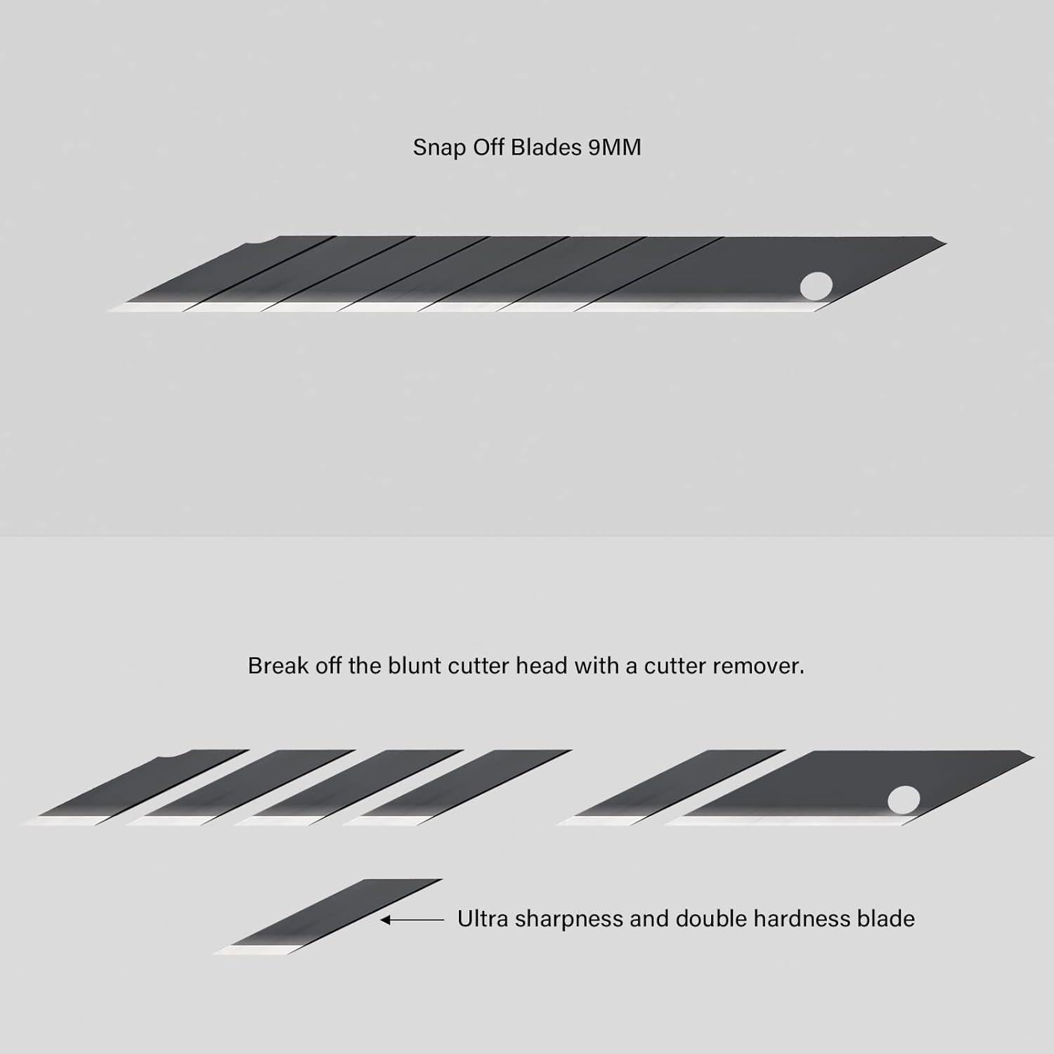 Cuchillo Utilitario Retráctil FOSHIO con 10 Cuchillas 9MM