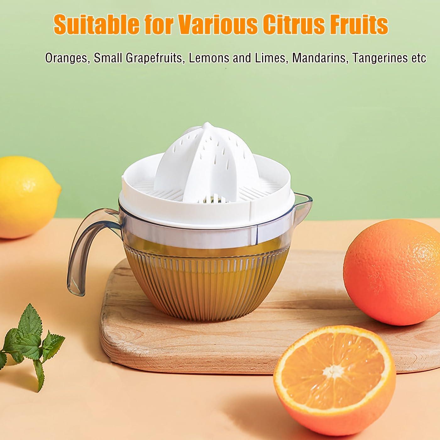 Exprimidor Manual Mitautau 590ml con Filtro y Rallador Blanco