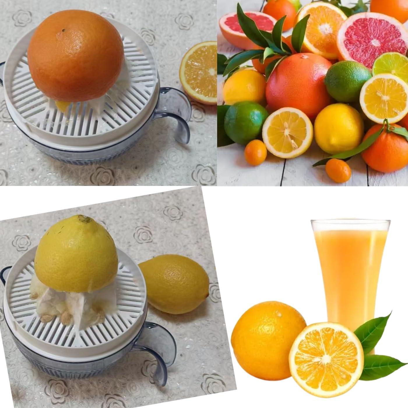 Exprimidor Manual Mitautau 590ml con Filtro y Rallador Blanco