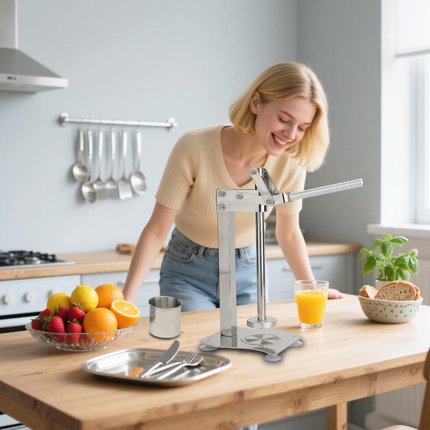 Prensa Exprimidor Manual de Limón OUENUNEFS Acero Inoxidable