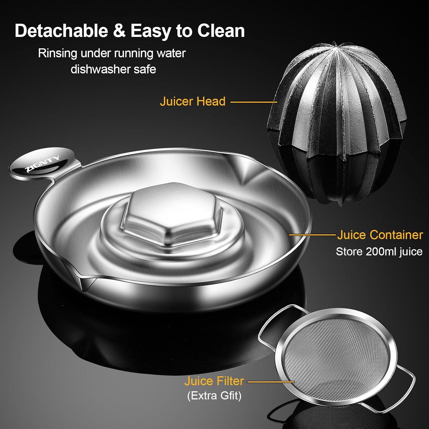 Exprimidor Manual de Cítricos ZIGNTY Acero Inoxidable 200ml