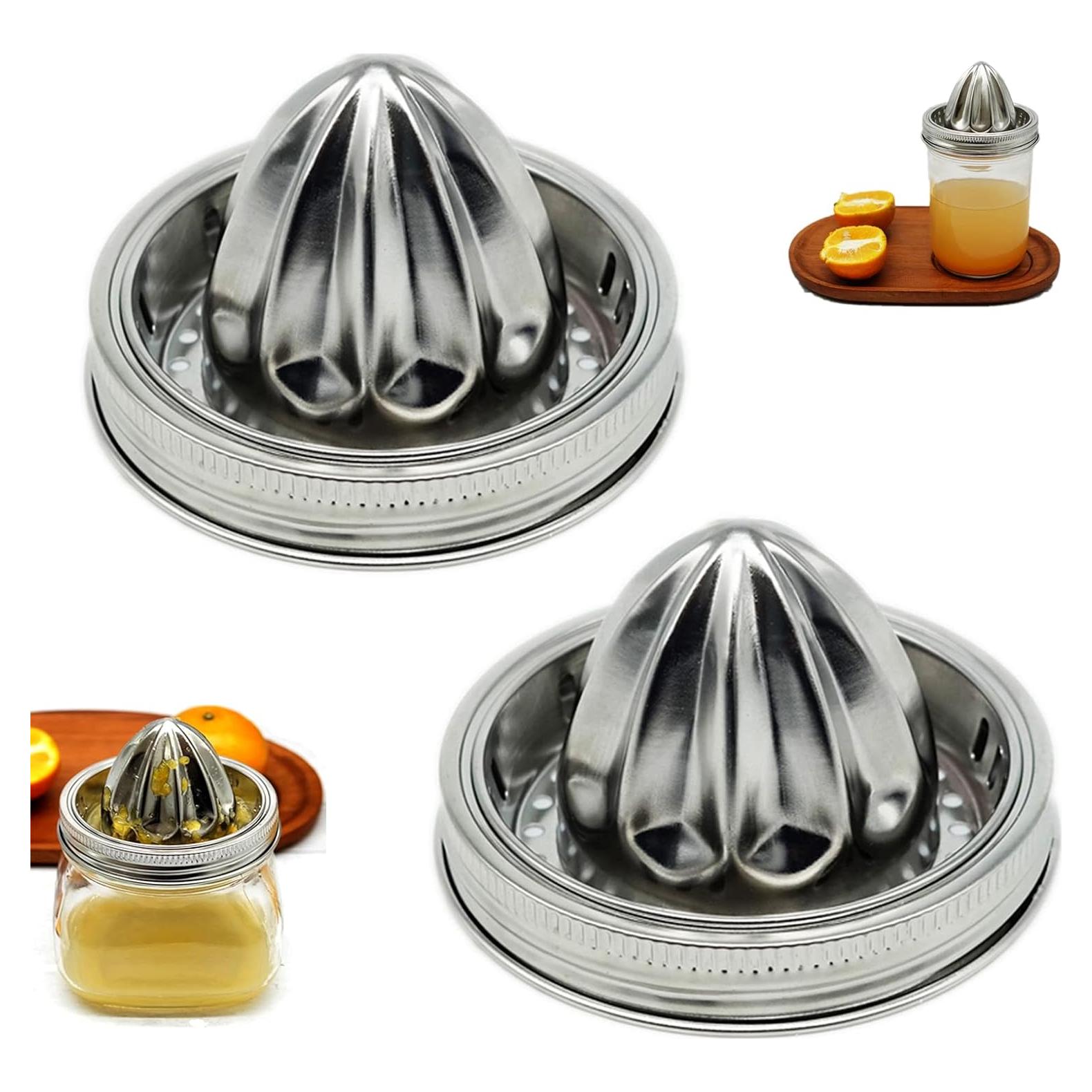 Tapa exprimidor manual QurHapzy para frascos Mason 3.38"