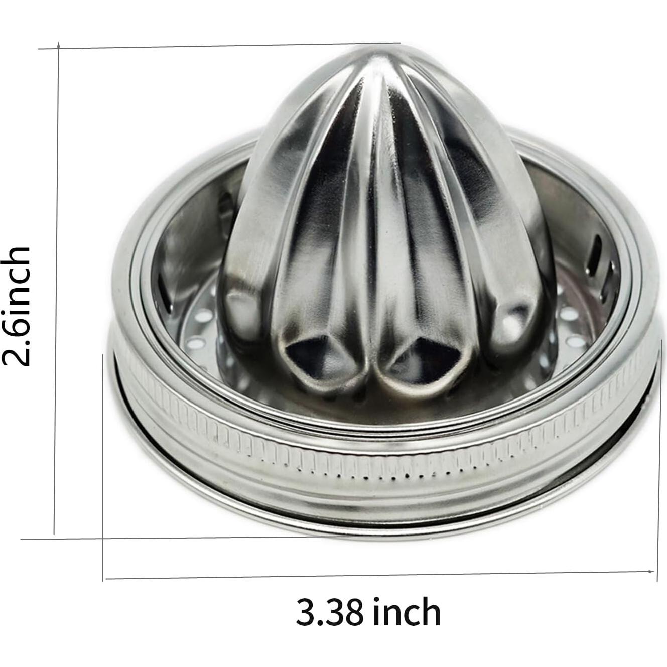 Tapa exprimidor manual QurHapzy para frascos Mason 3.38"