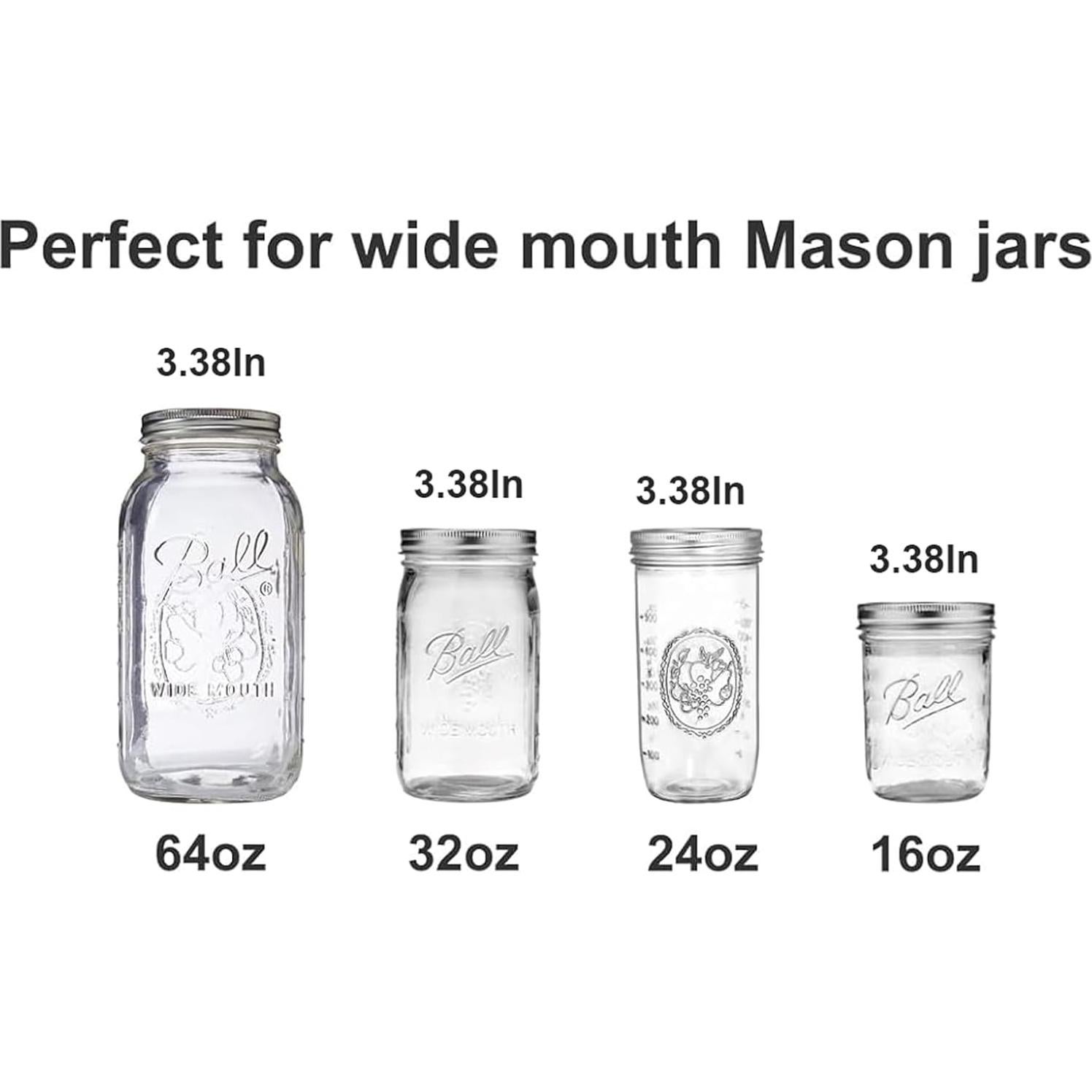 Tapa exprimidor manual QurHapzy para frascos Mason 3.38"