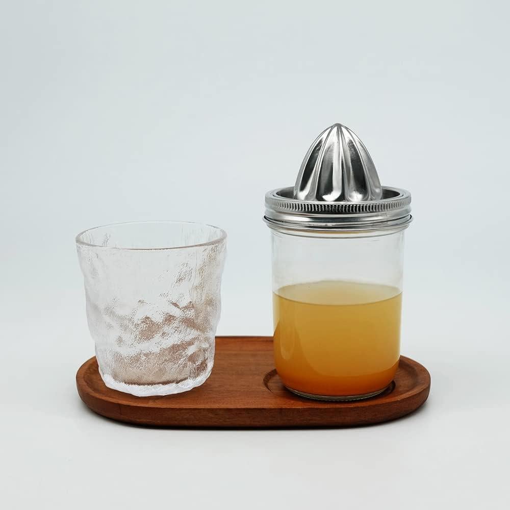 Tapa exprimidor manual QurHapzy para frascos Mason 3.38"