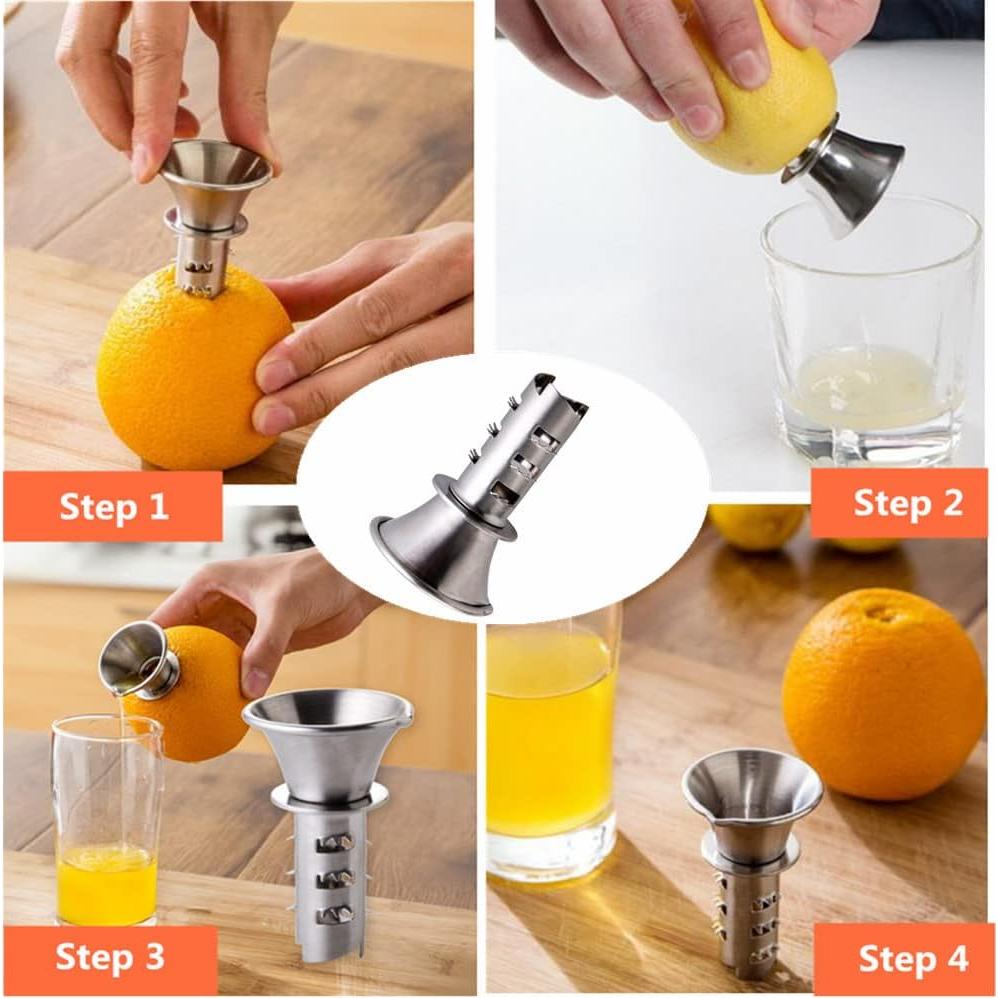 Exprimidor Manual de Limón Jilukibo Acero Inoxidable 7cm