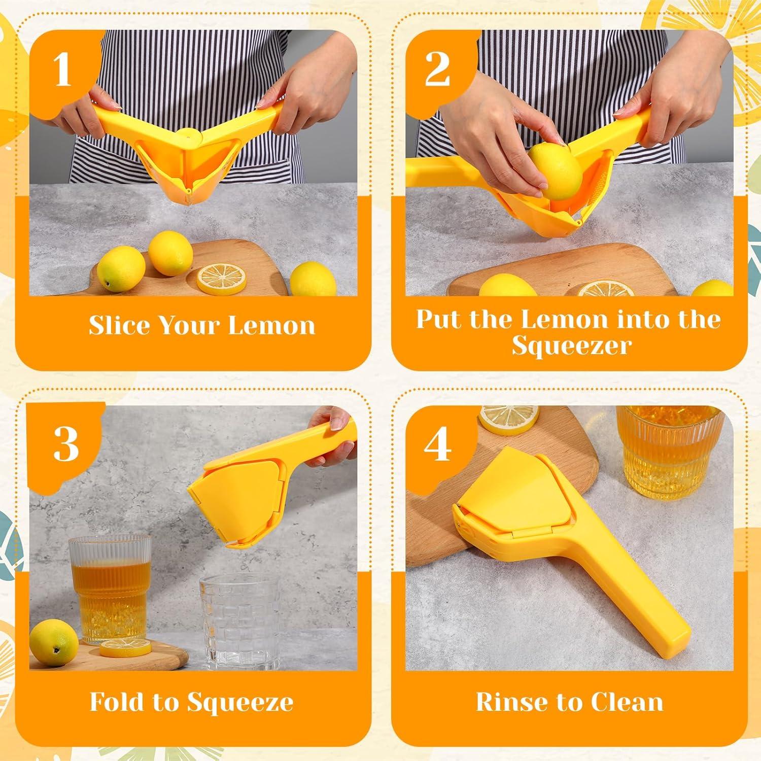 Exprimidor Manual de Limón Hpmjz Amarillo 21x9x3 cm