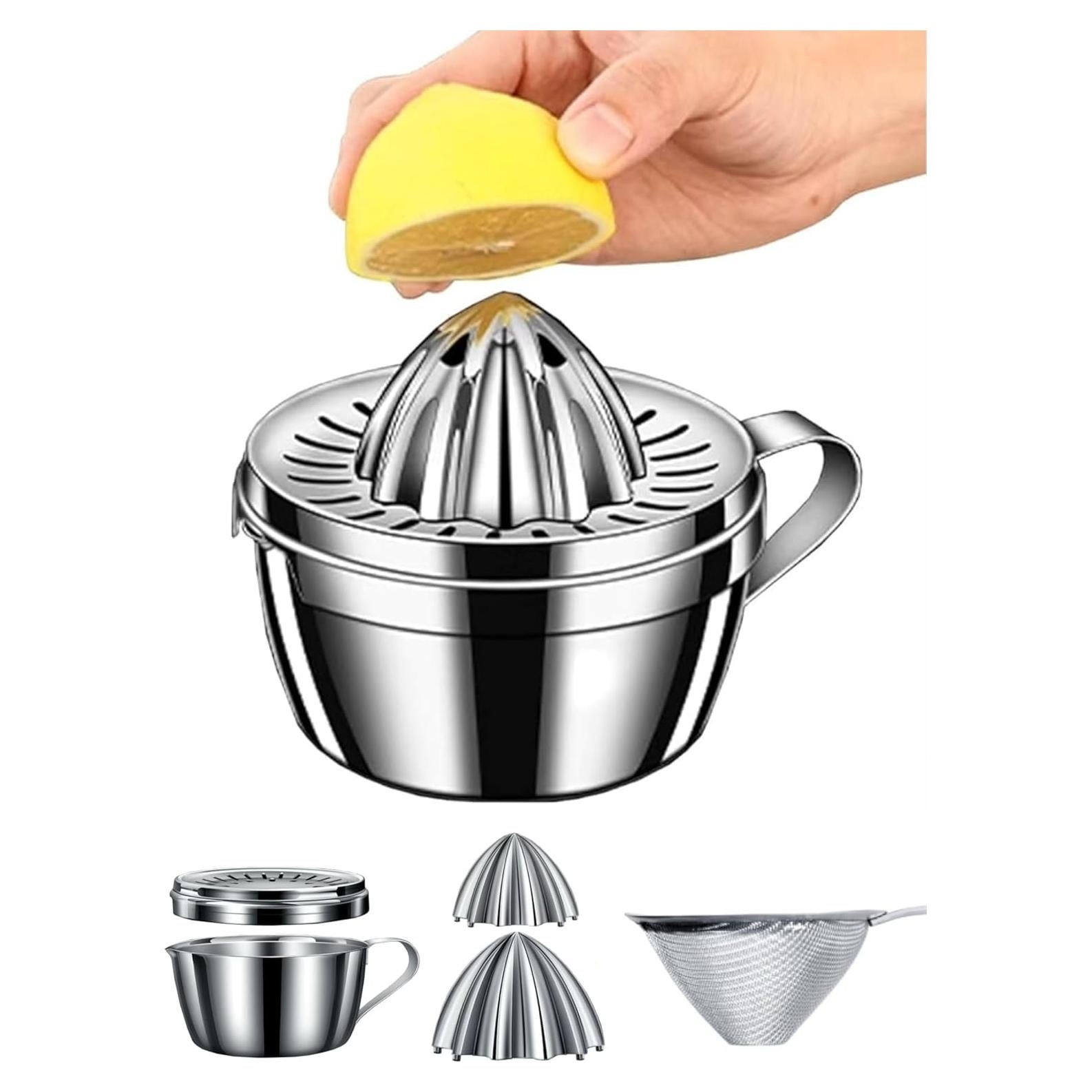 Exprimidor Manual de Cítricos Homestia Acero Inoxidable 400ml