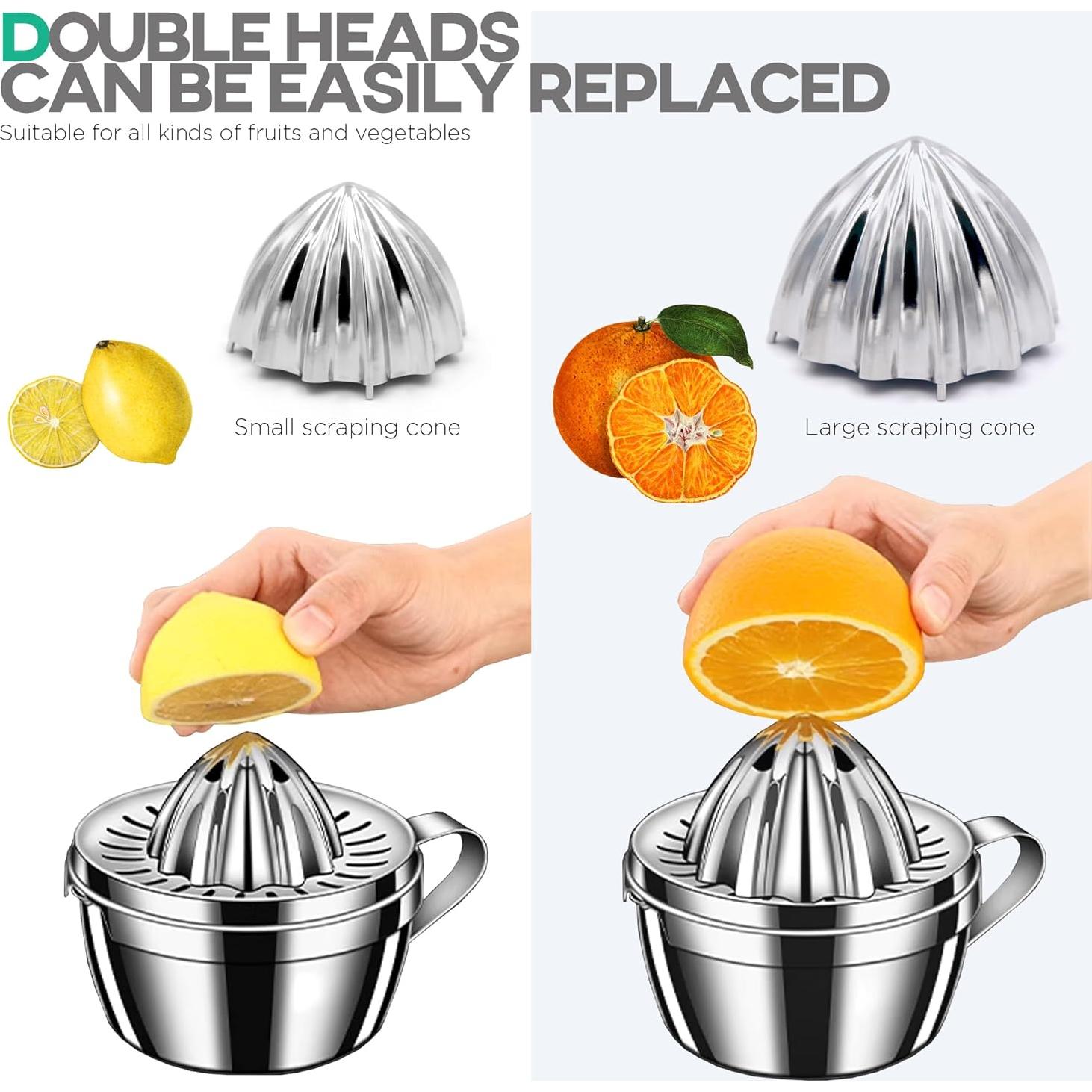 Exprimidor Manual de Cítricos Homestia Acero Inoxidable 400ml