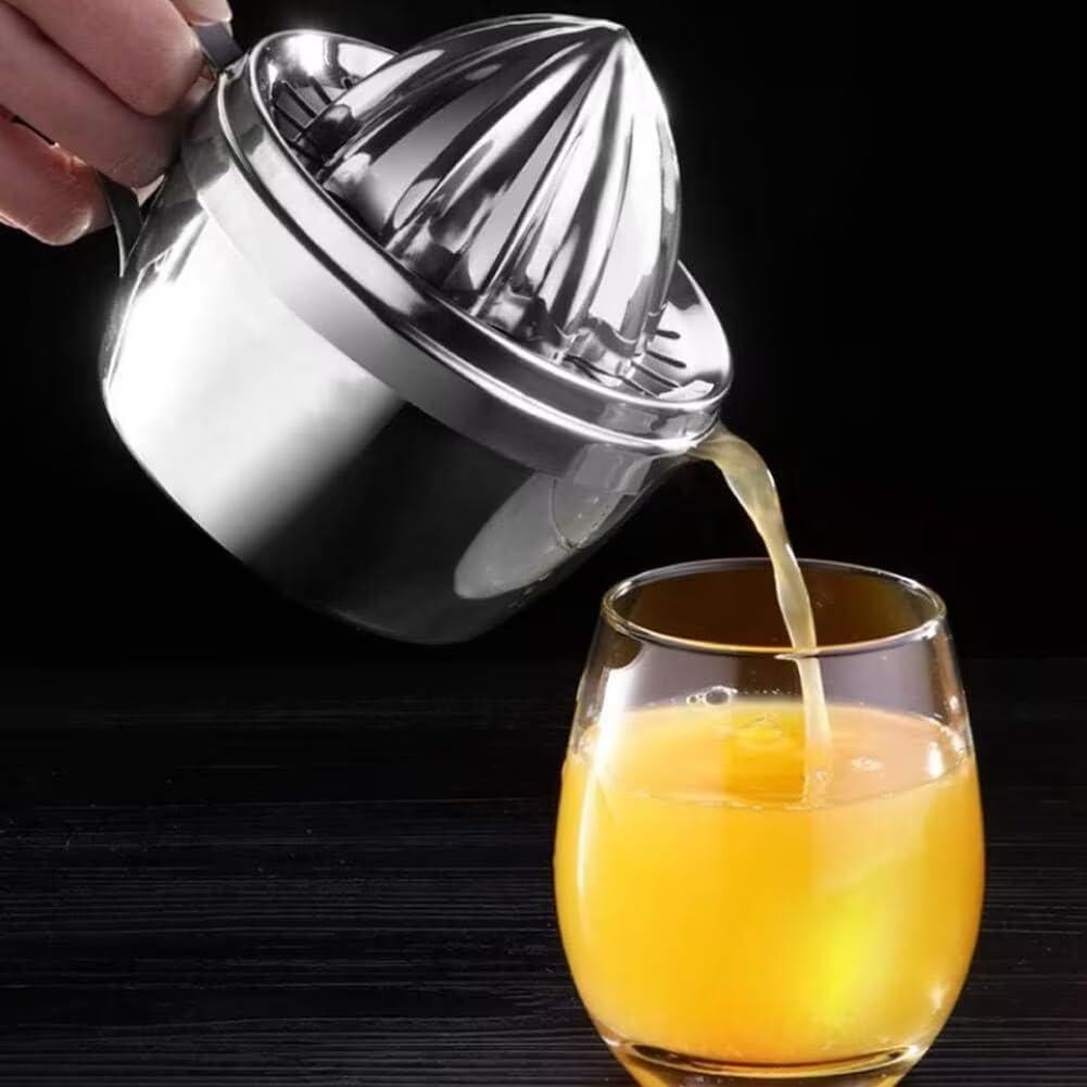 Exprimidor Manual de Cítricos Homestia Acero Inoxidable 400ml