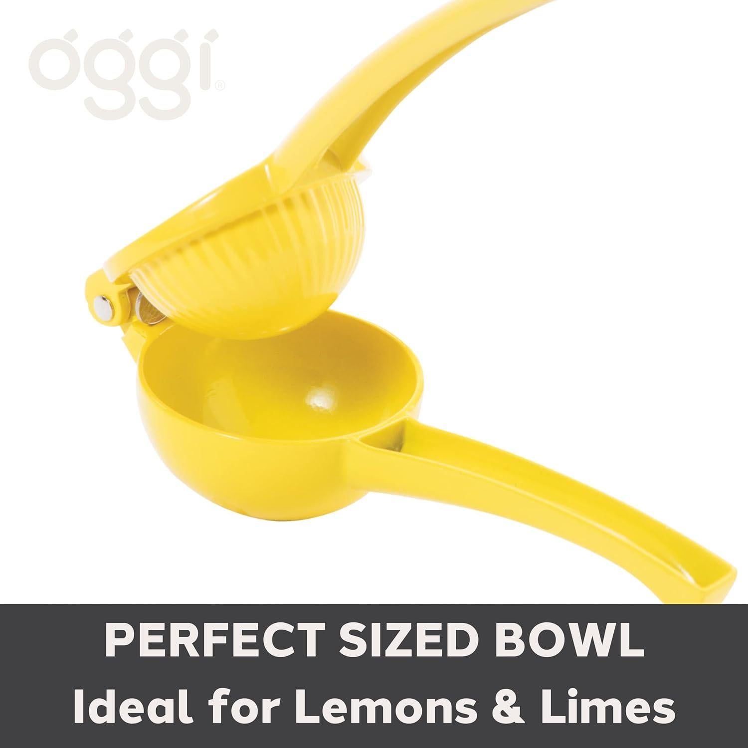 Prensa de Limón OGGI - Exprimidor Manual de Aluminio Amarillo