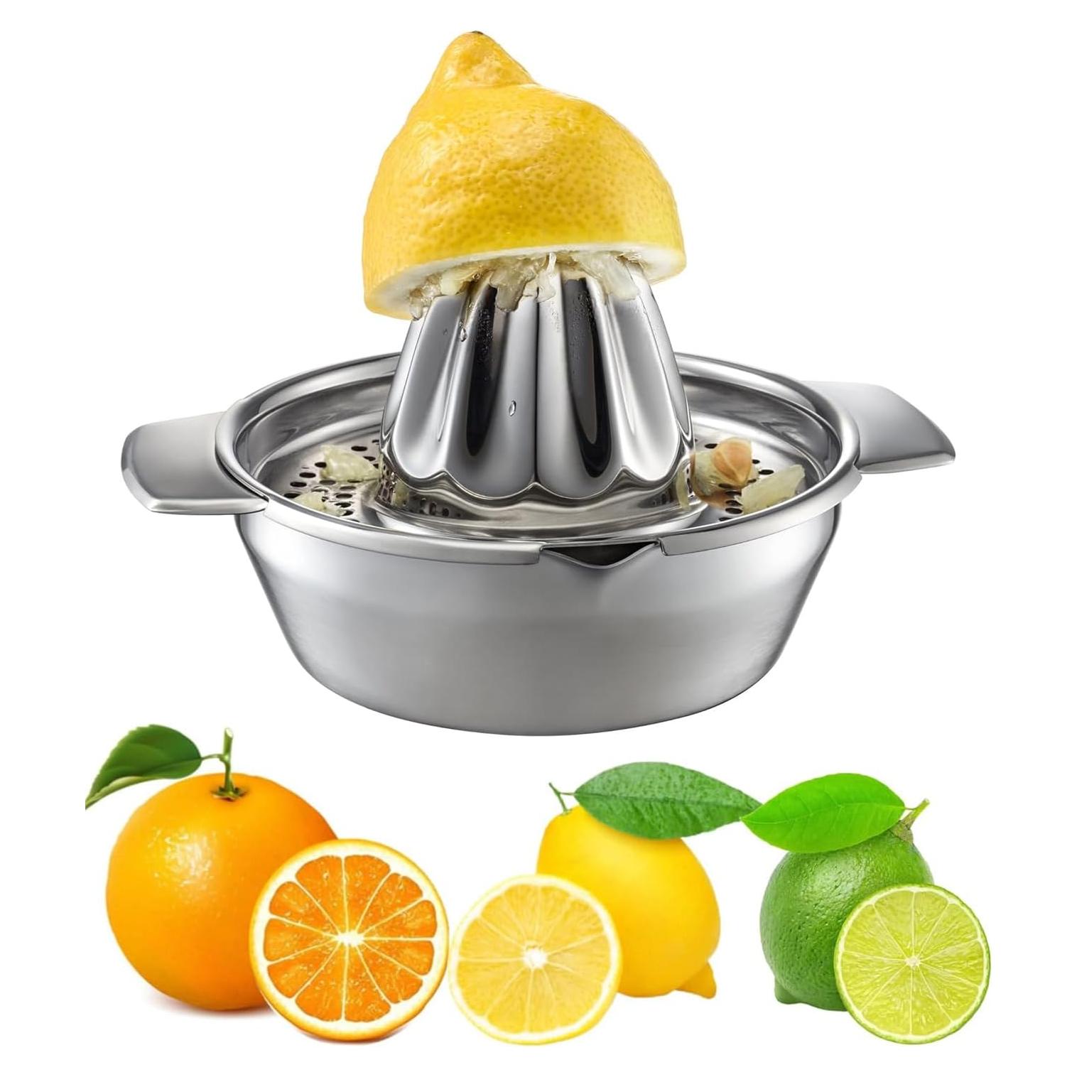 Exprimidor Manual de Limón y Naranja Pebipoo Acero Inoxidable