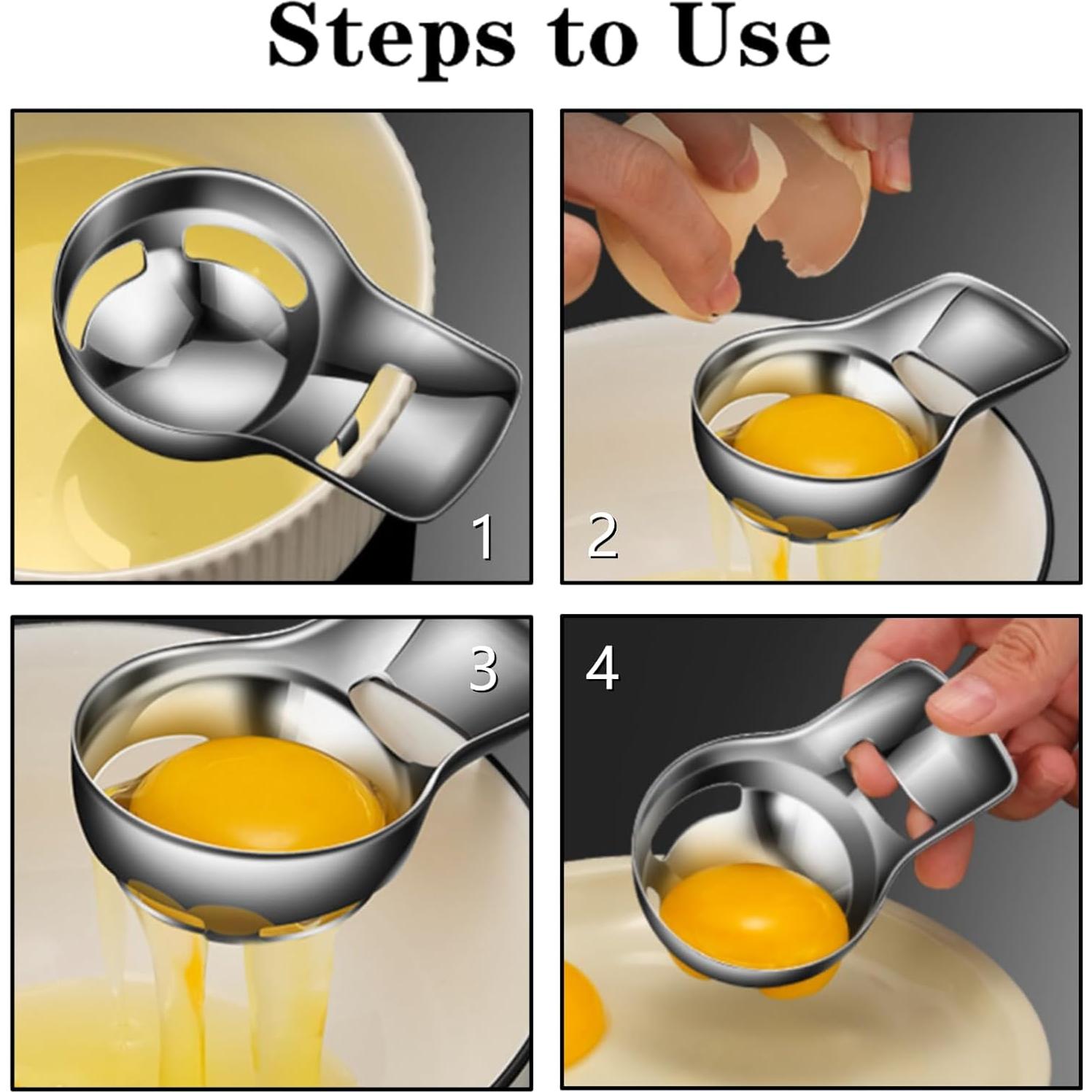 Separador de Yemas de Huevo DKJEkdje Acero Inoxidable 9x5.7cm