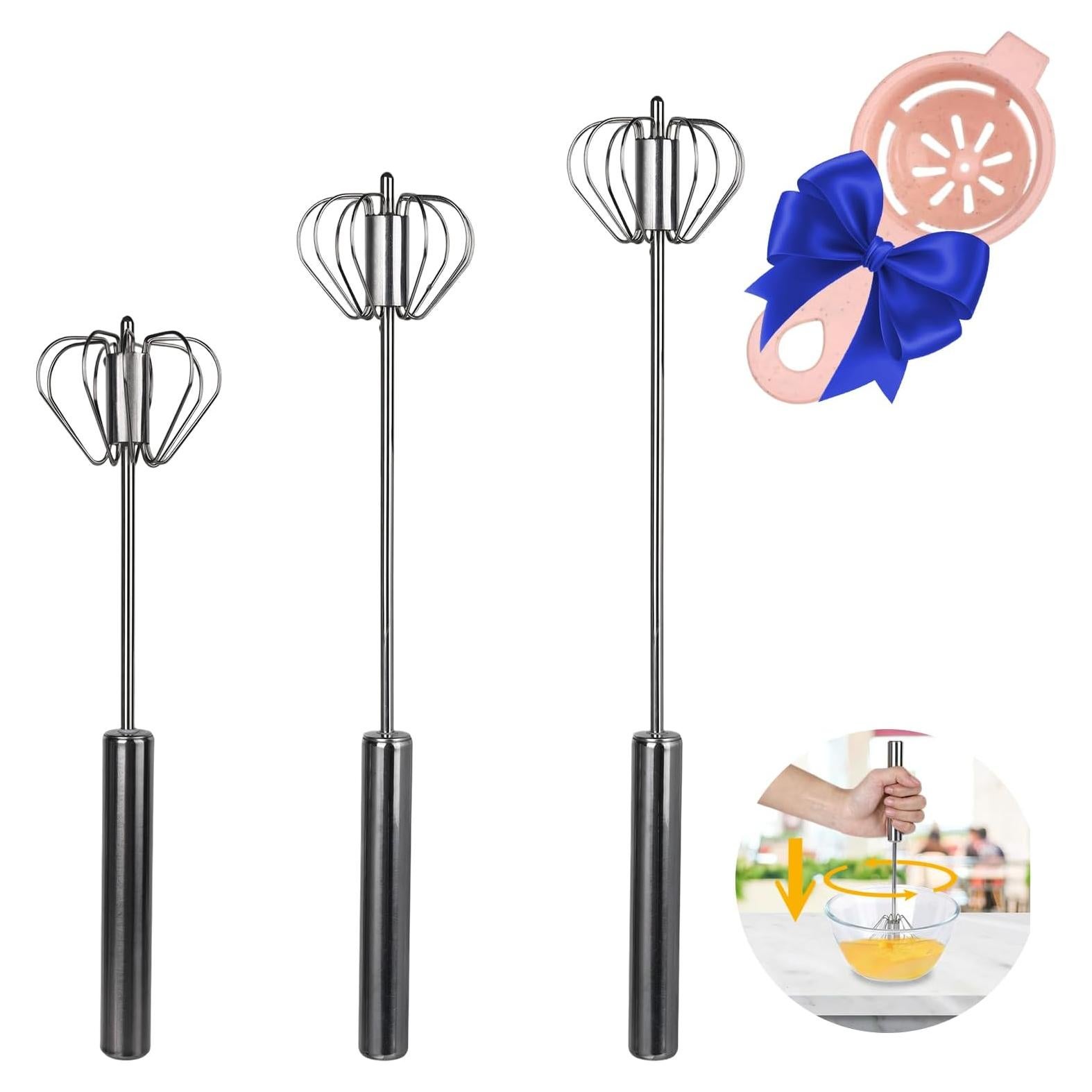 Set de Batidor de Huevo y Separador Wewounyl - Acero Inoxidable