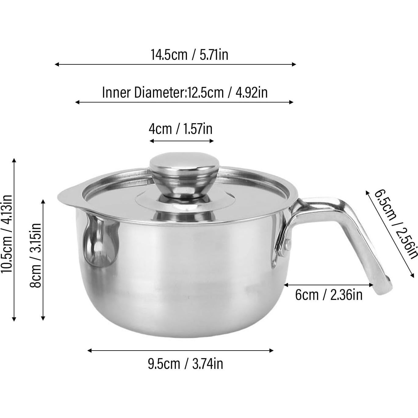 Cubo Separador de Huevos Yosoo Acero Inoxidable 304 con Tapa