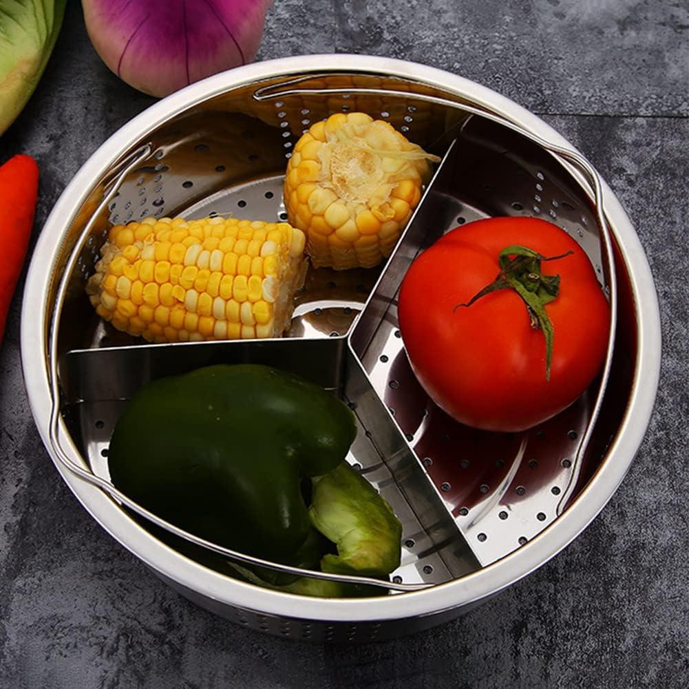 Juego de Cestas de Vapor Acero Inoxidable 21x6cm para Instant Pot
