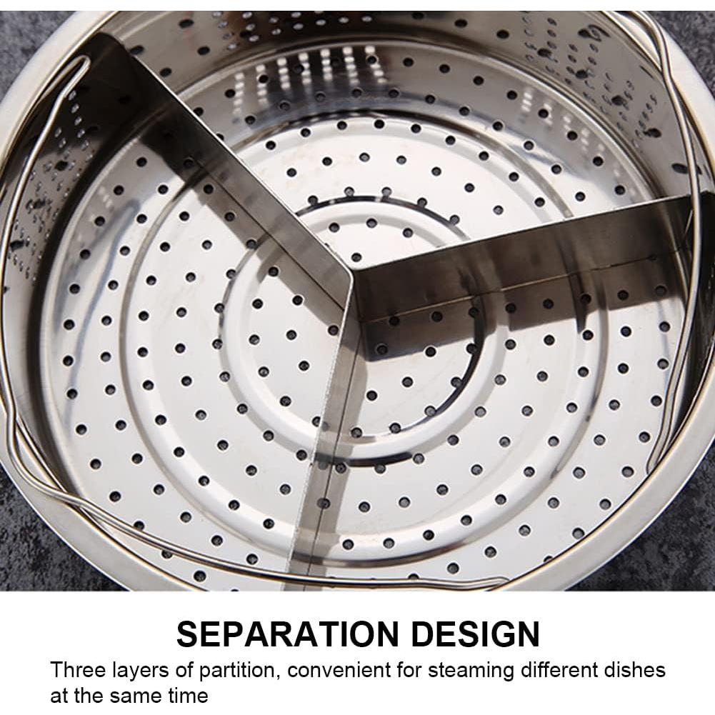 Juego de Cestas de Vapor Acero Inoxidable 21x6cm para Instant Pot